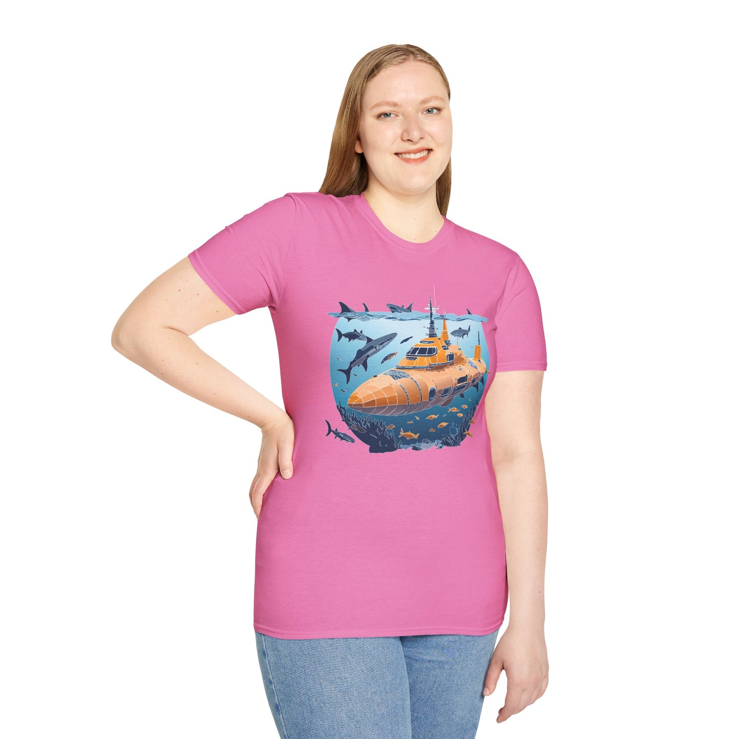 Ocean Tee Shirt, Ocean Shirt, Shirt with Ocean, U boat Tees, Shirt with U-Boat