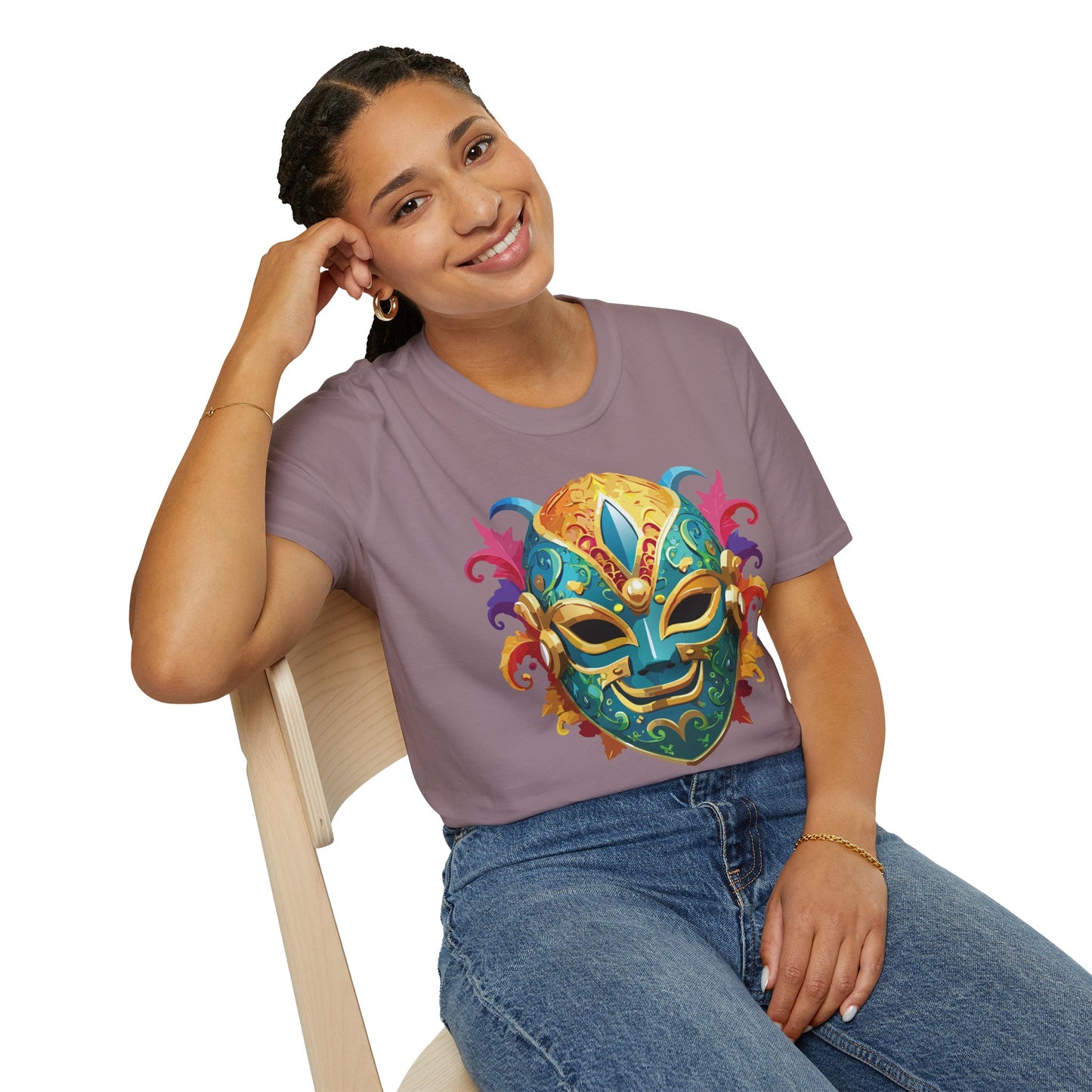 Mask Tee Shirt, Mask Shirt, Shirt with Mask, Masquerade Tees