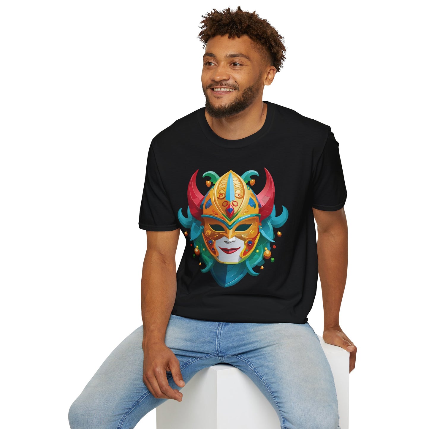 Mask Tee Shirt, Mask Shirt, Shirt with Mask, Masquerade Tees