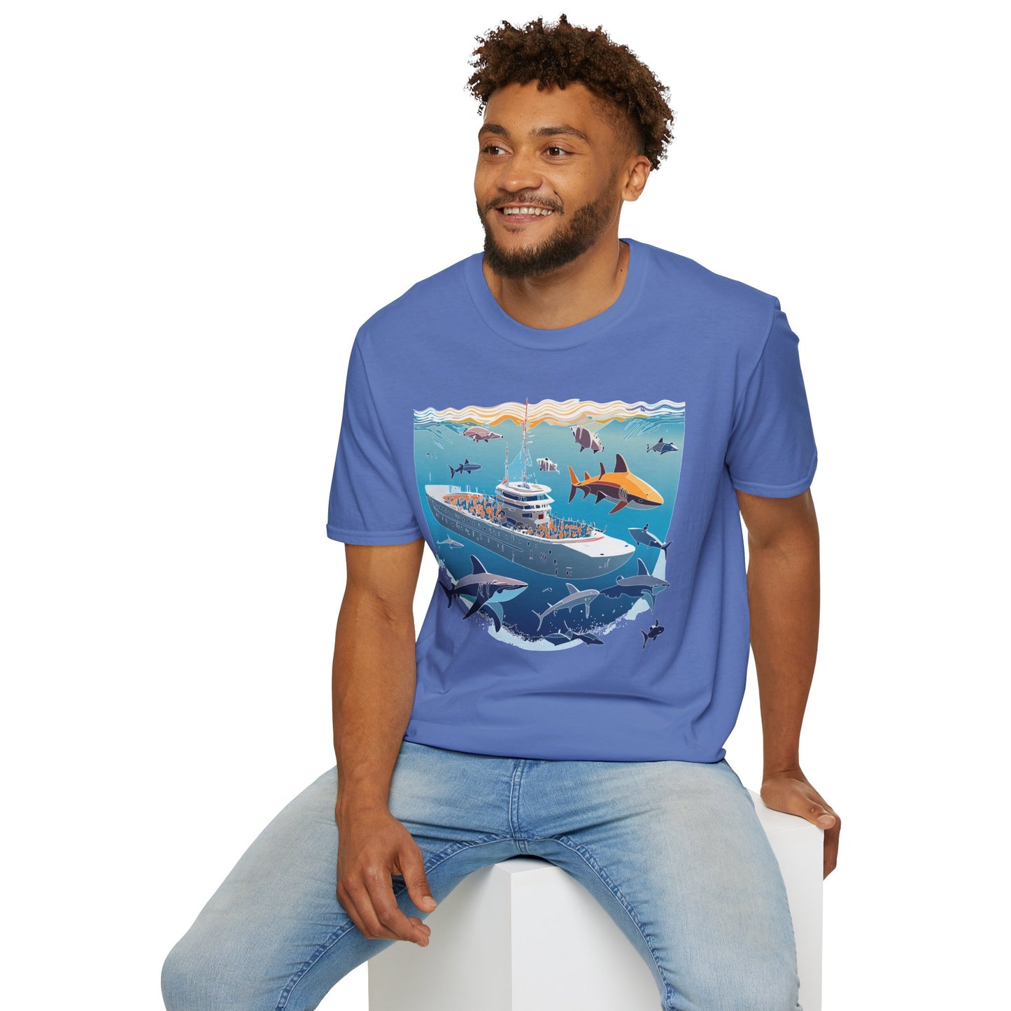 Ocean Tee Shirt, Ocean Shirt, Shirt with Ocean, U boat Tees, Shirt with U-Boat