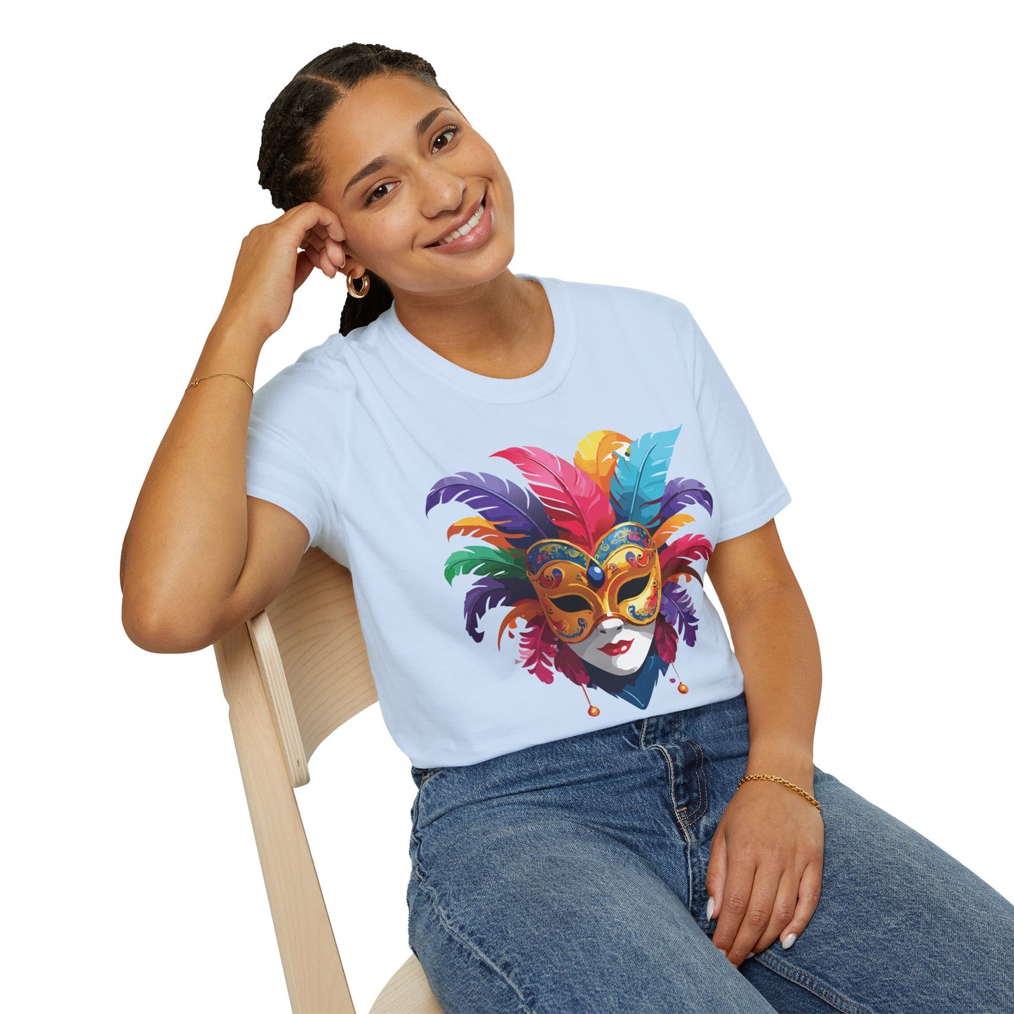 Mask Tee Shirt, Mask Shirt, Shirt with Mask, Masquerade Tees