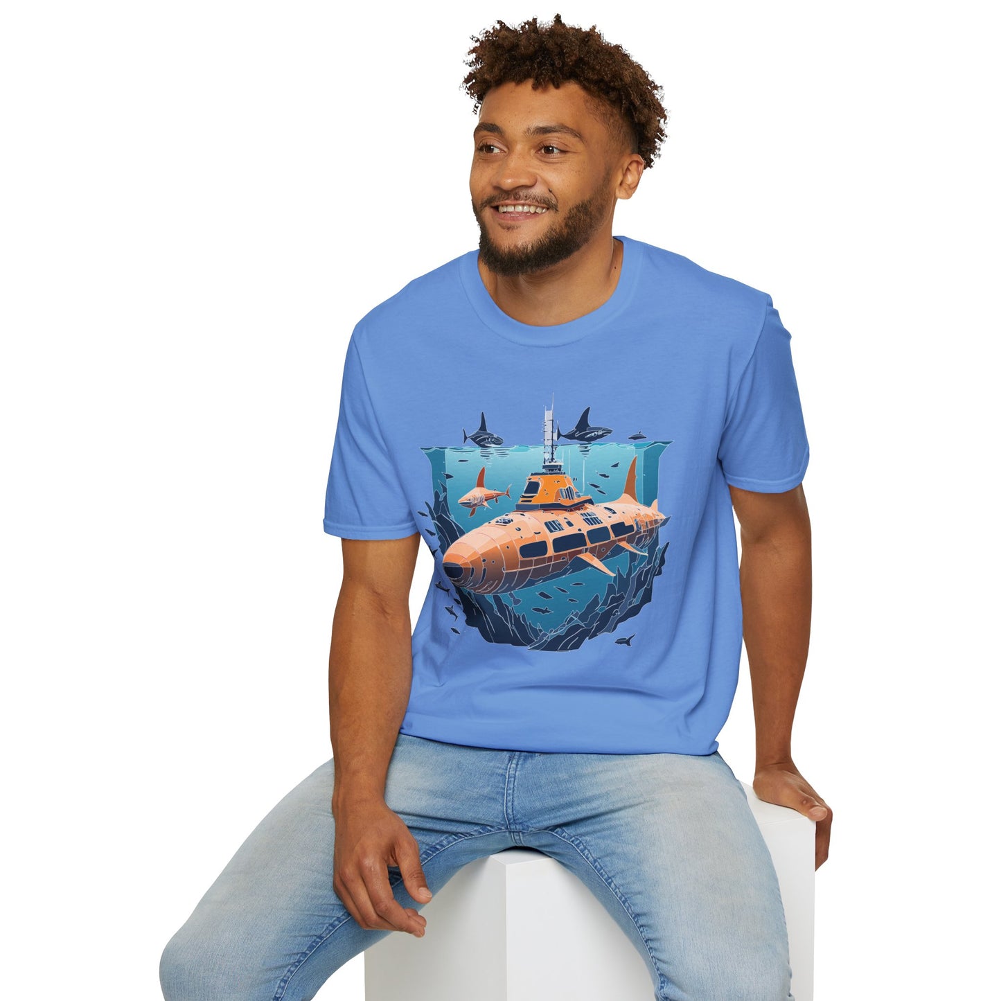 Ocean Tee Shirt, Ocean Shirt, Shirt with Ocean, U boat Tees, Shirt with U-Boat