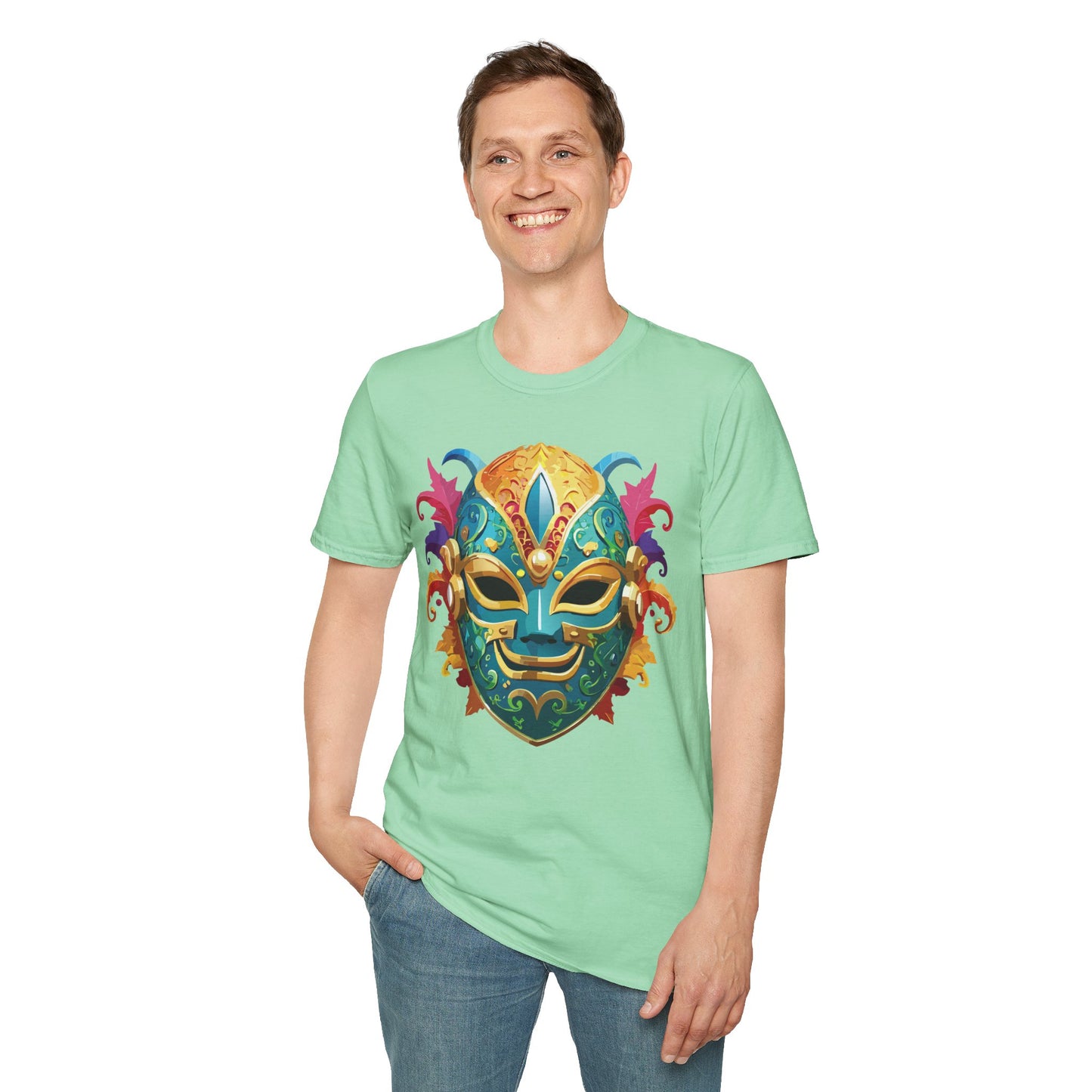 Mask Tee Shirt, Mask Shirt, Shirt with Mask, Masquerade Tees