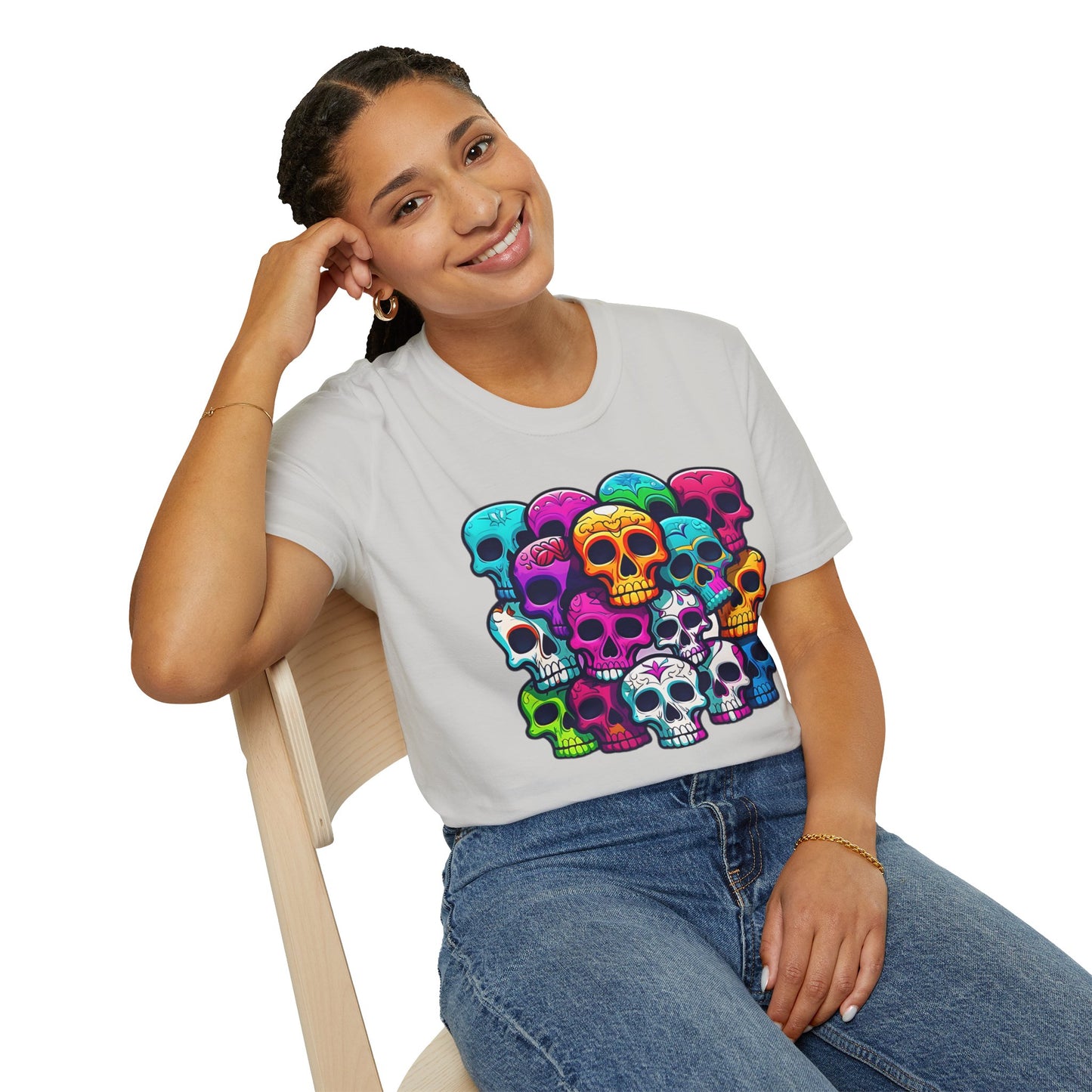Skull Tee Shirt, Skeleton Shirt, Shirt with Skull, Shirt with Skeleton
