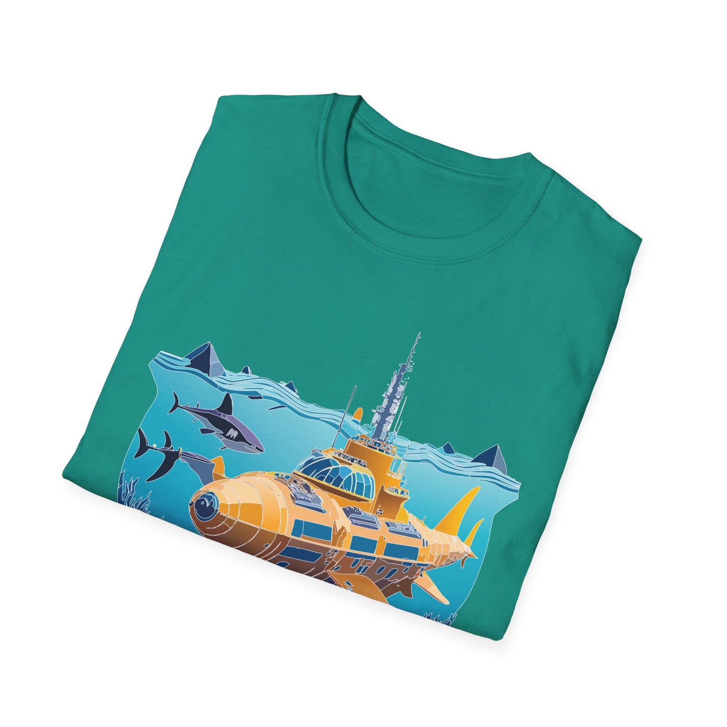 Ocean Tee Shirt, Ocean Shirt, Shirt with Ocean, U boat Tees, Shirt with U-Boat