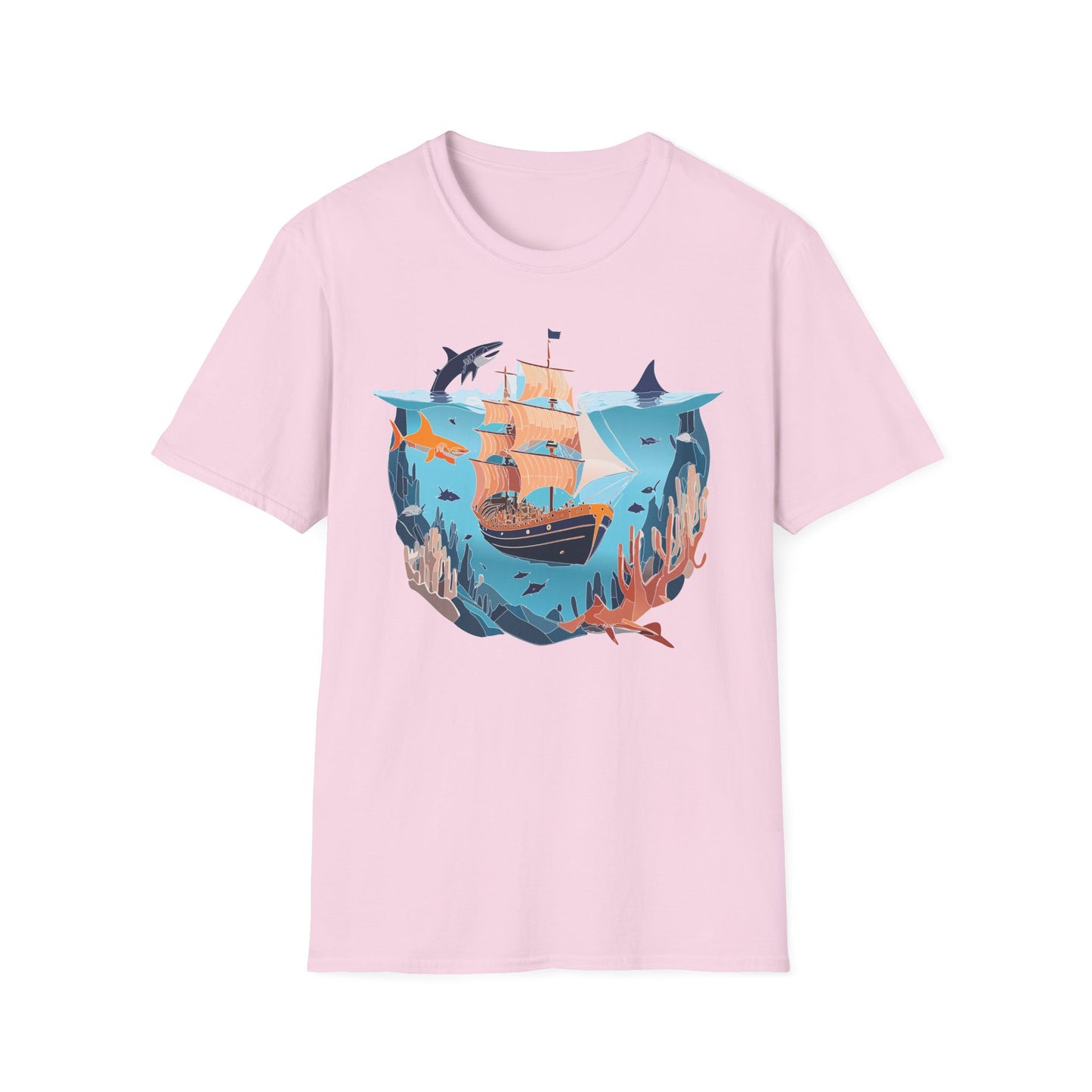 Ocean Tee Shirt, Ocean Shirt, Shirt with Ocean, U boat Tees, Shirt with U-Boat