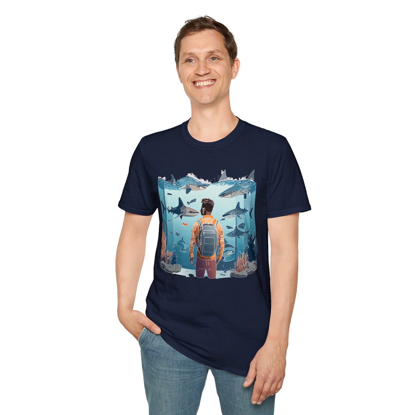 Ocean Tee Shirt, Ocean Shirt, Shirt with Ocean, U boat Tees, Shirt with U-Boat