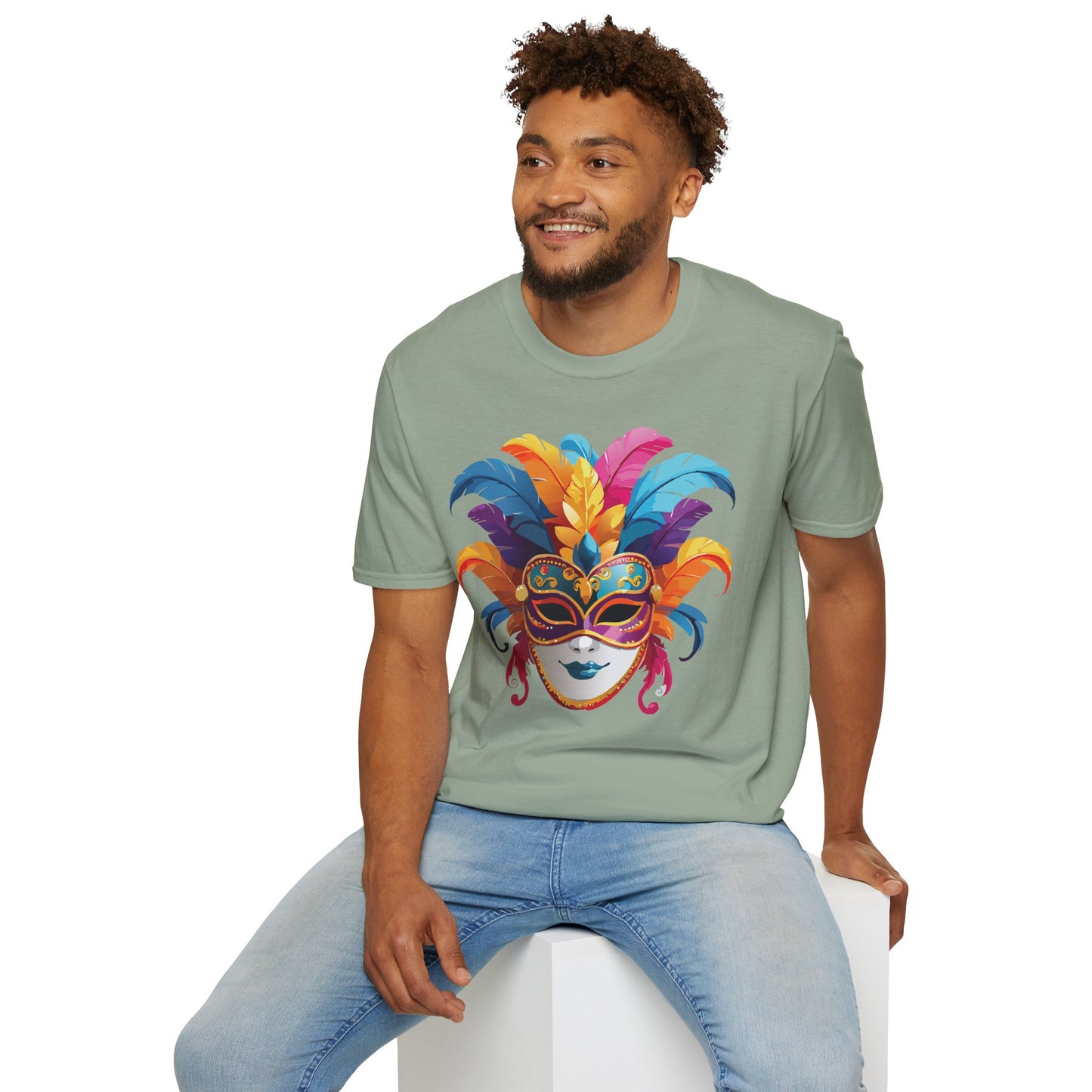 Mask Tee Shirt, Mask Shirt, Shirt with Mask, Masquerade Tees