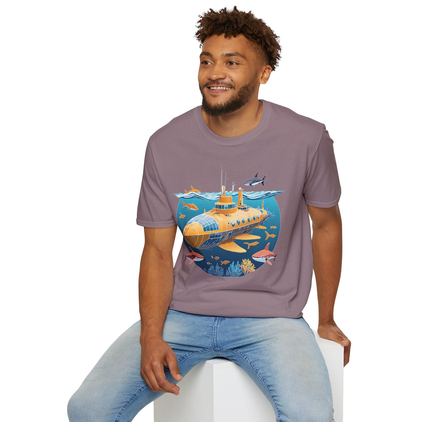Ocean Tee Shirt, Ocean Shirt, Shirt with Ocean, U boat Tees, Shirt with U-Boat