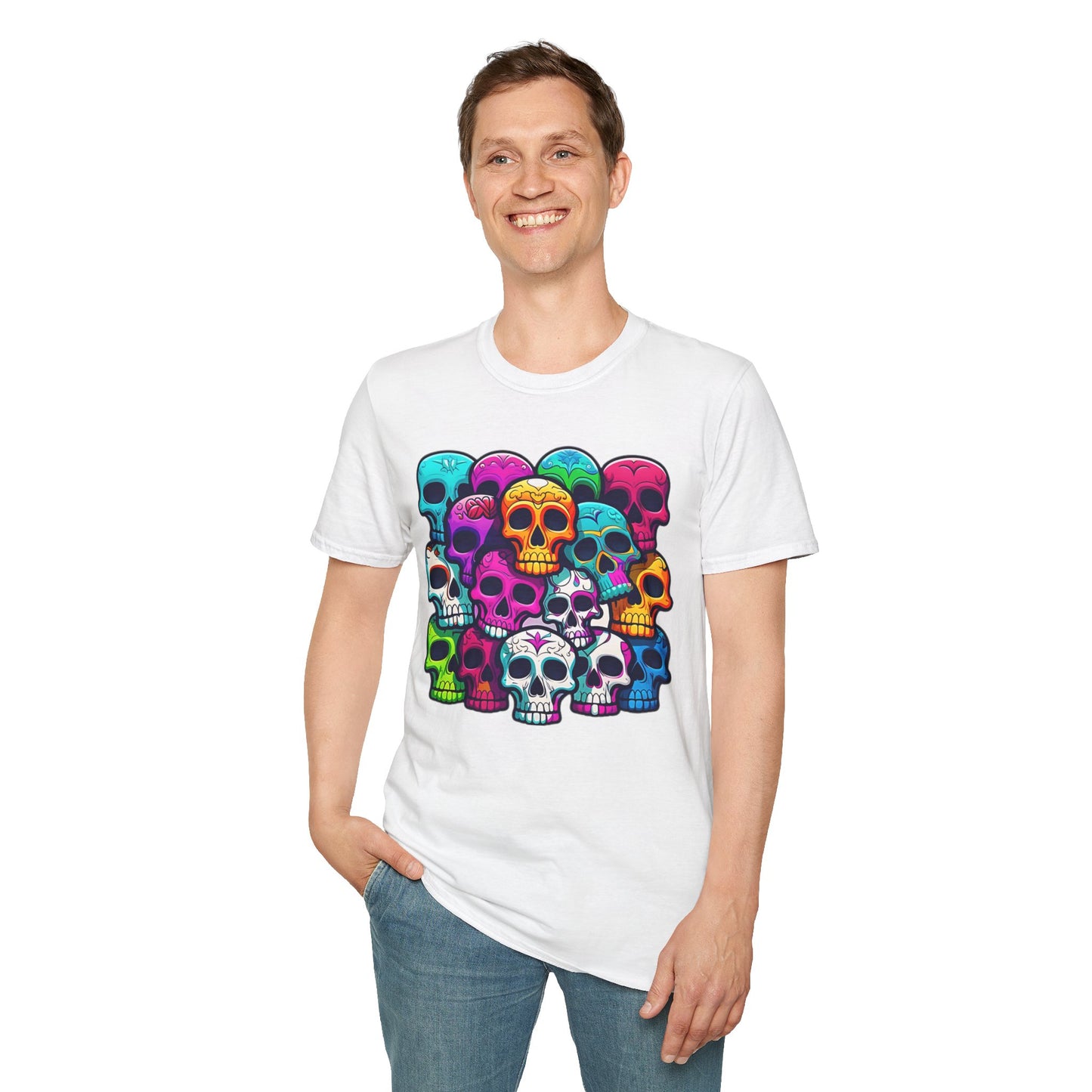 Skull Tee Shirt, Skeleton Shirt, Shirt with Skull, Shirt with Skeleton