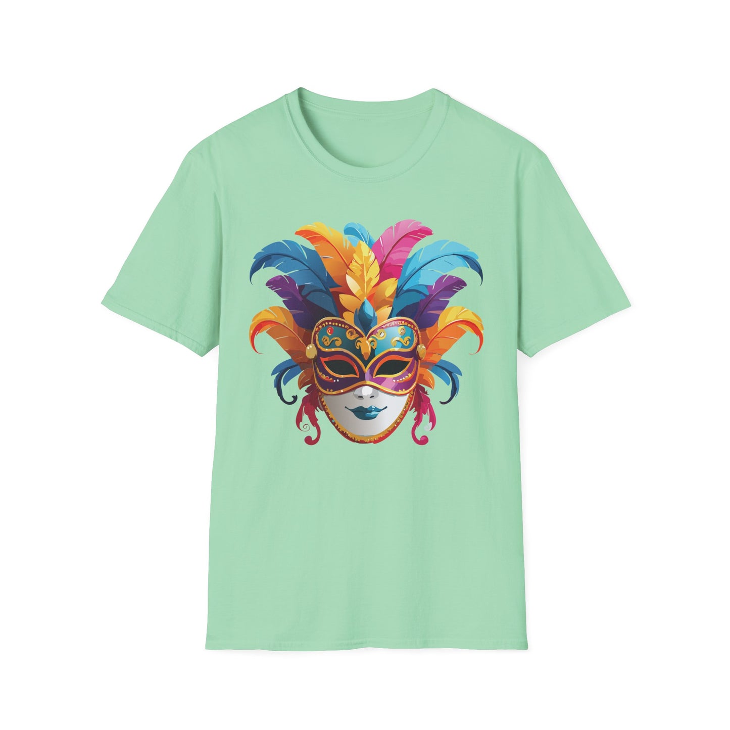 Mask Tee Shirt, Mask Shirt, Shirt with Mask, Masquerade Tees