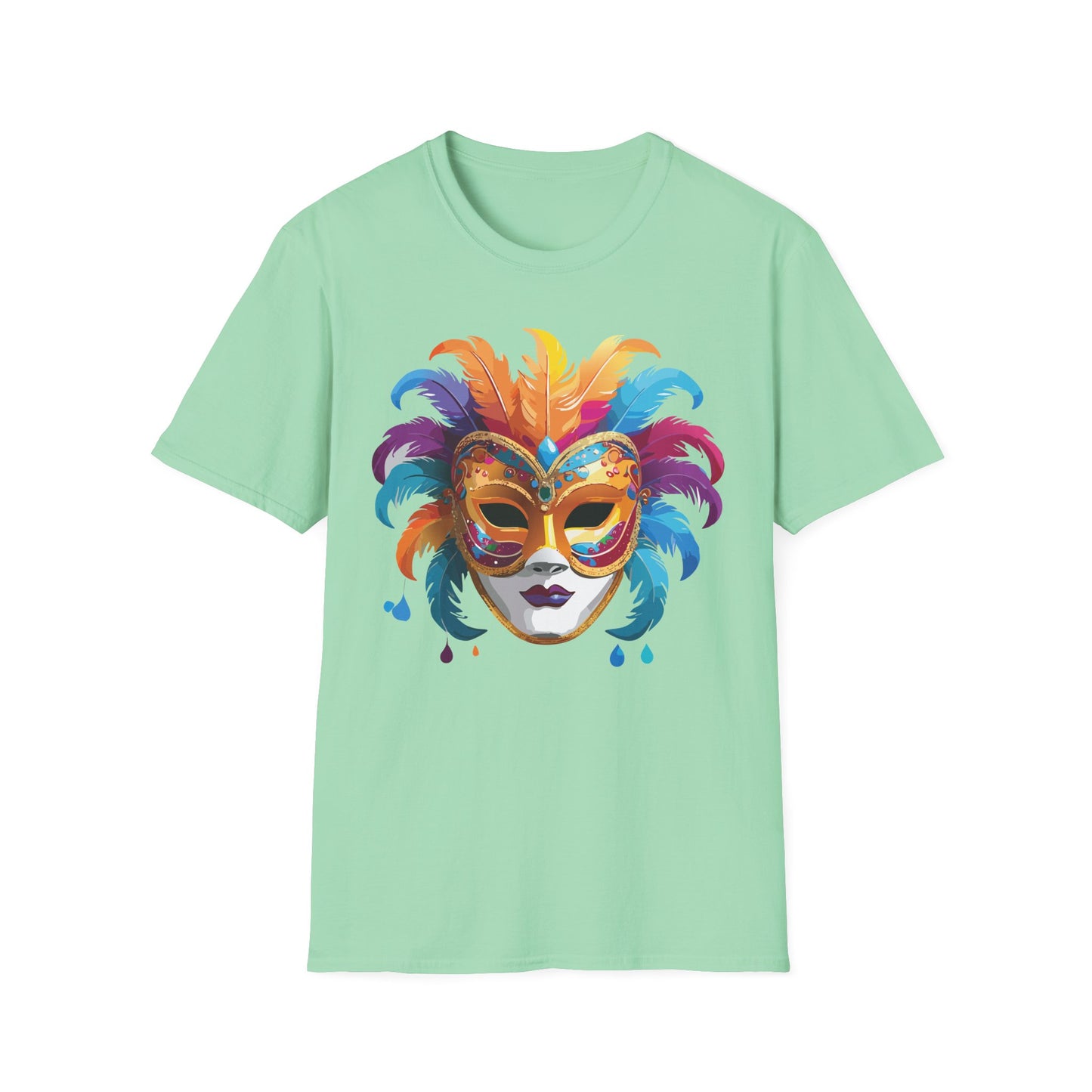 Mask Tee Shirt, Mask Shirt, Shirt with Mask, Masquerade Tees