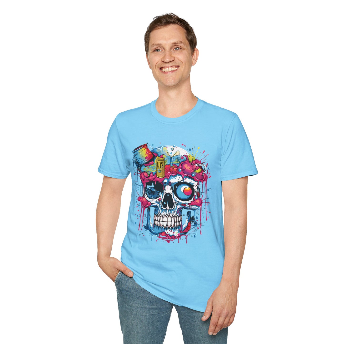 Skull Tee Shirt, Skeleton Shirt, Shirt with Skull, Shirt with Skeleton