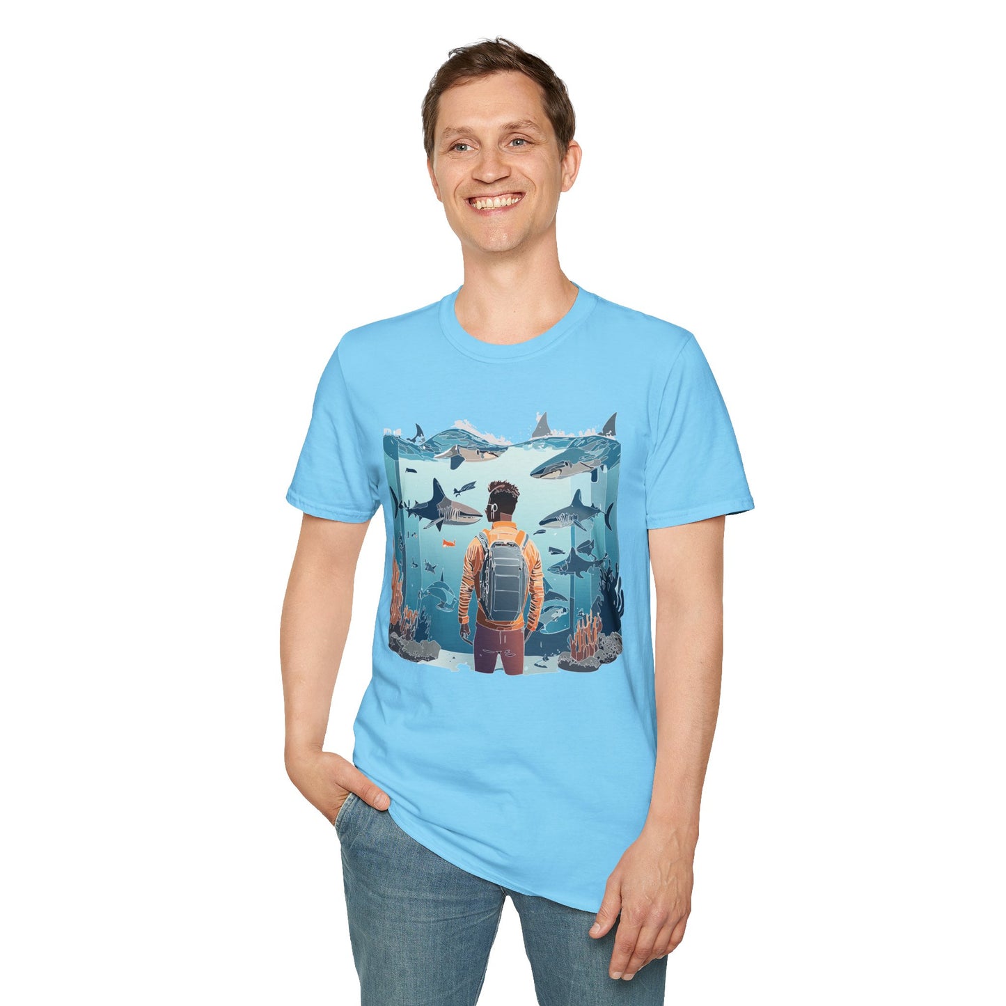 Ocean Tee Shirt, Ocean Shirt, Shirt with Ocean, U boat Tees, Shirt with U-Boat