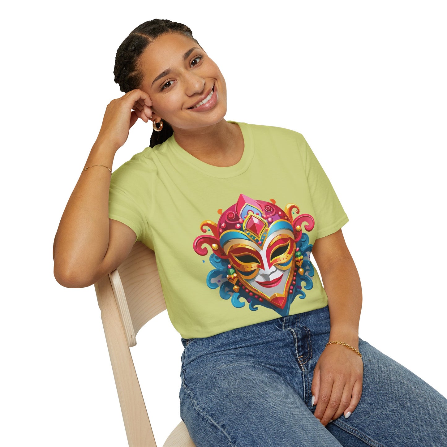 Mask Tee Shirt, Mask Shirt, Shirt with Mask, Masquerade Tees