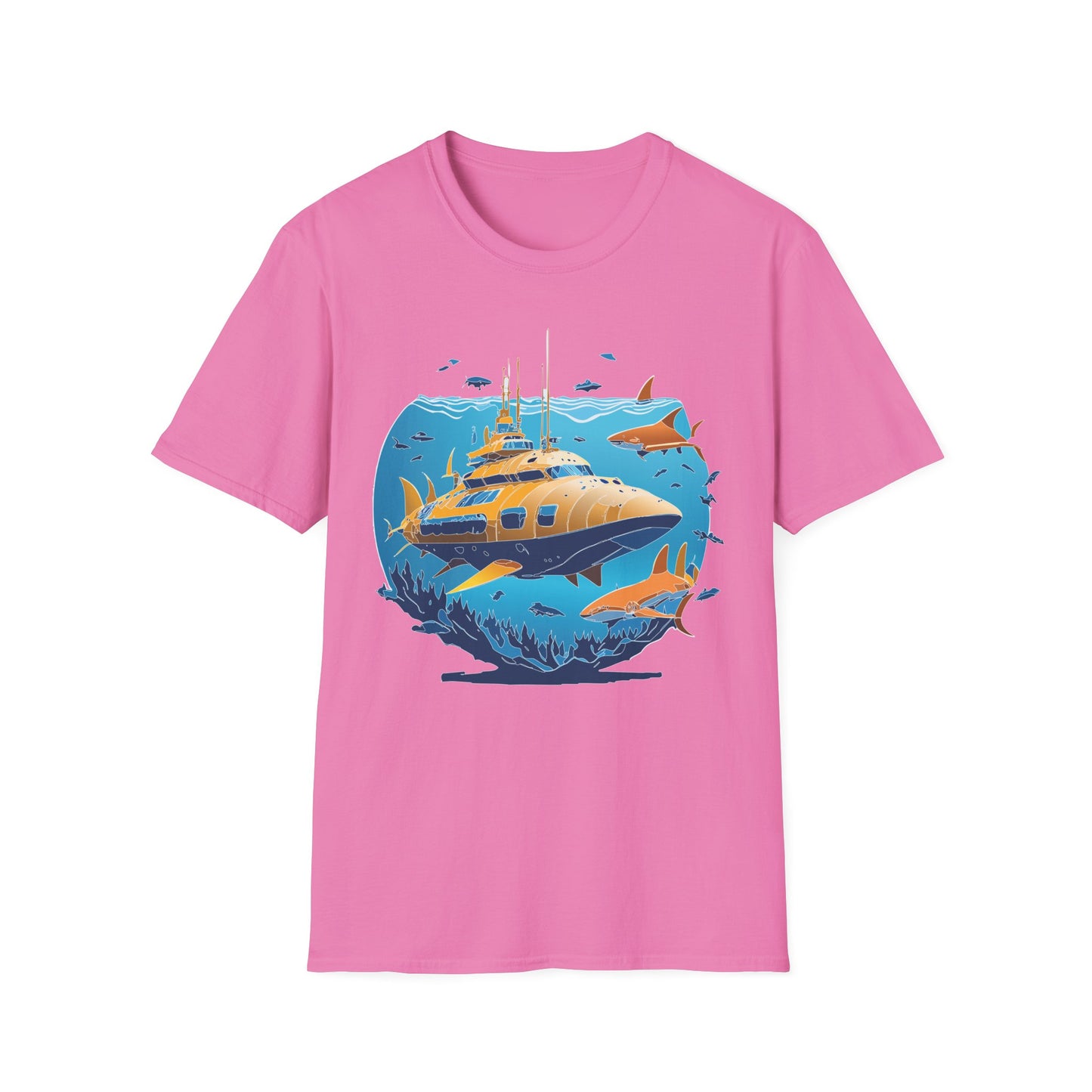 Ocean Tee Shirt, Ocean Shirt, Shirt with Ocean, U boat Tees, Shirt with U-Boat