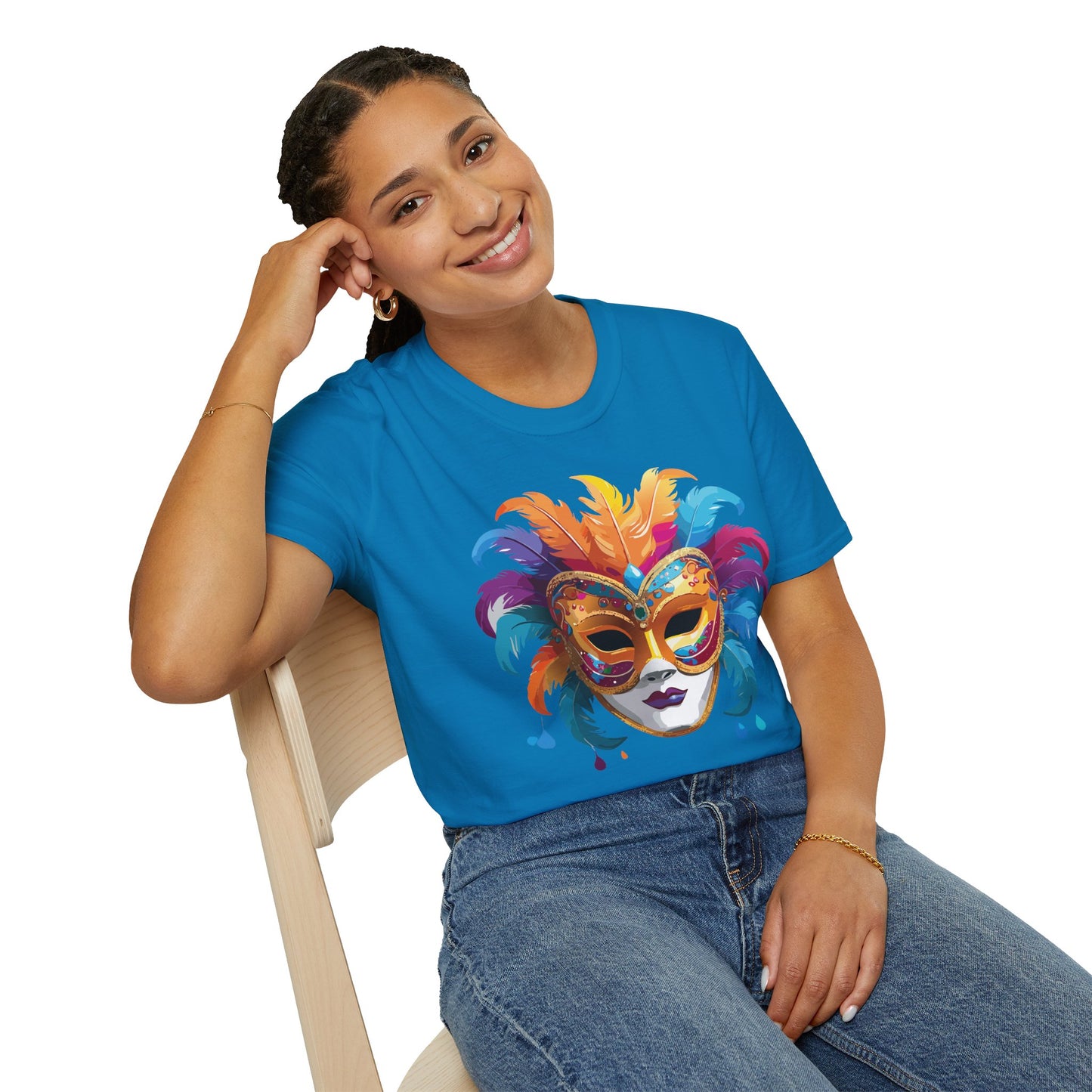 Mask Tee Shirt, Mask Shirt, Shirt with Mask, Masquerade Tees