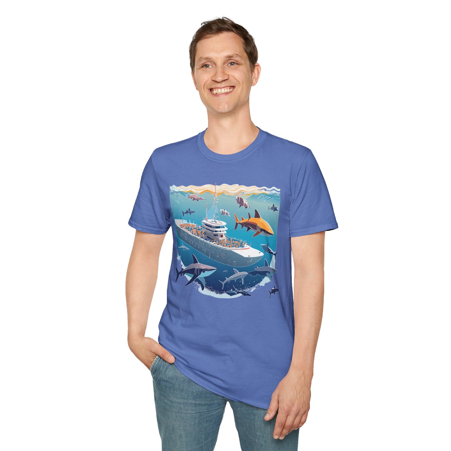 Ocean Tee Shirt, Ocean Shirt, Shirt with Ocean, U boat Tees, Shirt with U-Boat