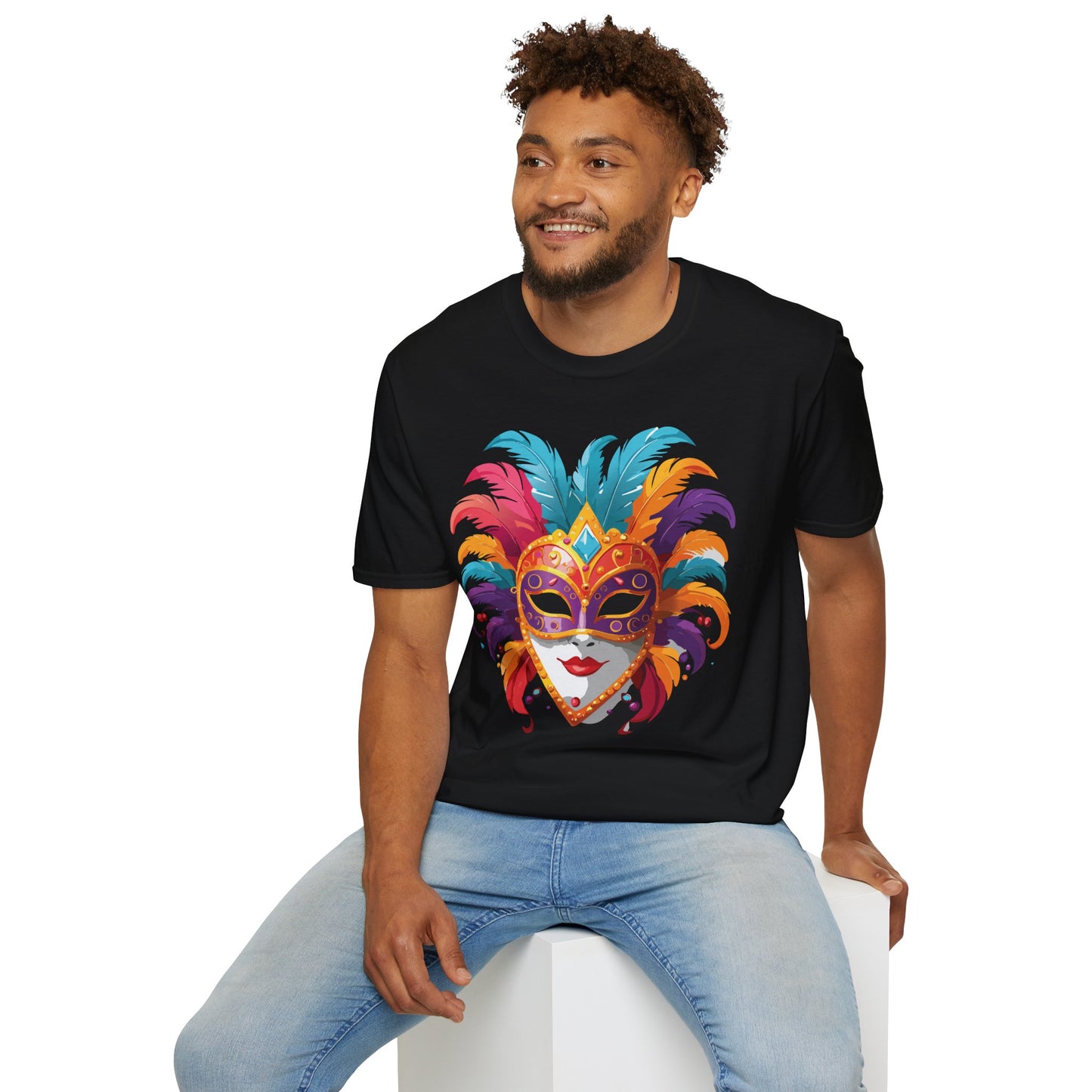 Mask Tee Shirt, Mask Shirt, Shirt with Mask, Masquerade Tees