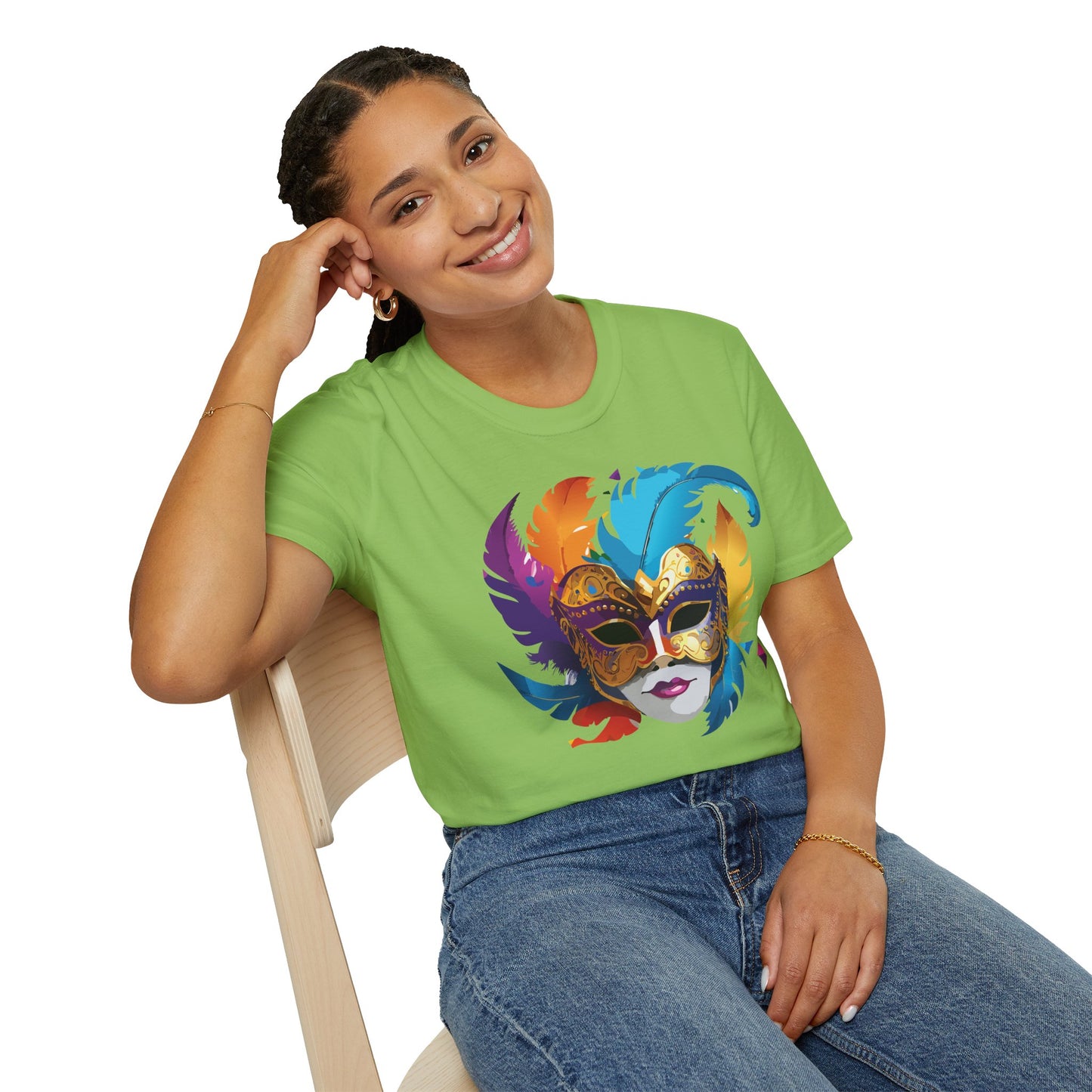 Mask Tee Shirt, Mask Shirt, Shirt with Mask, Masquerade Tees