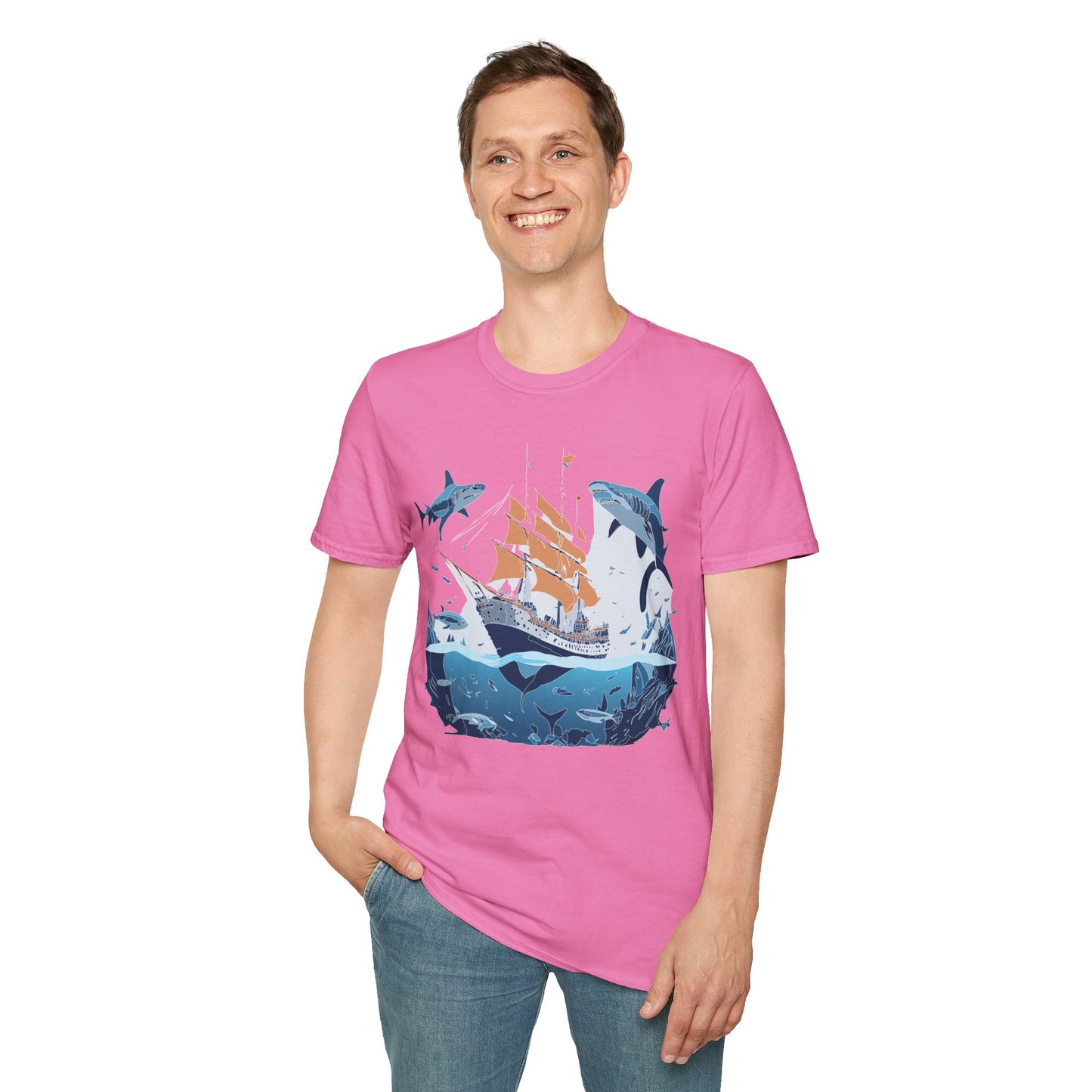 Ocean Tee Shirt, Ocean Shirt, Shirt with Ocean, U boat Tees, Shirt with U-Boat