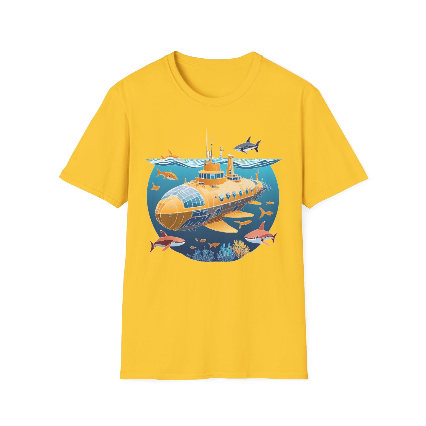 Ocean Tee Shirt, Ocean Shirt, Shirt with Ocean, U boat Tees, Shirt with U-Boat