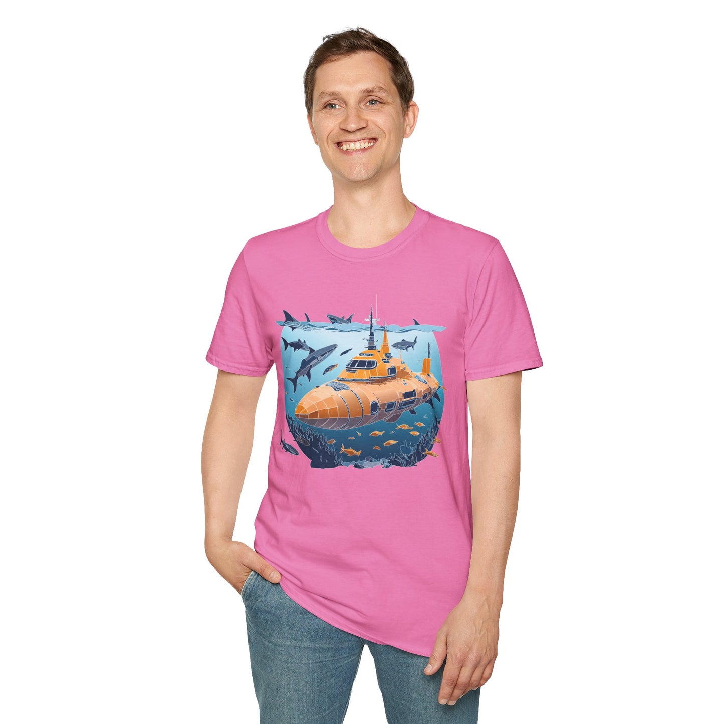Ocean Tee Shirt, Ocean Shirt, Shirt with Ocean, U boat Tees, Shirt with U-Boat