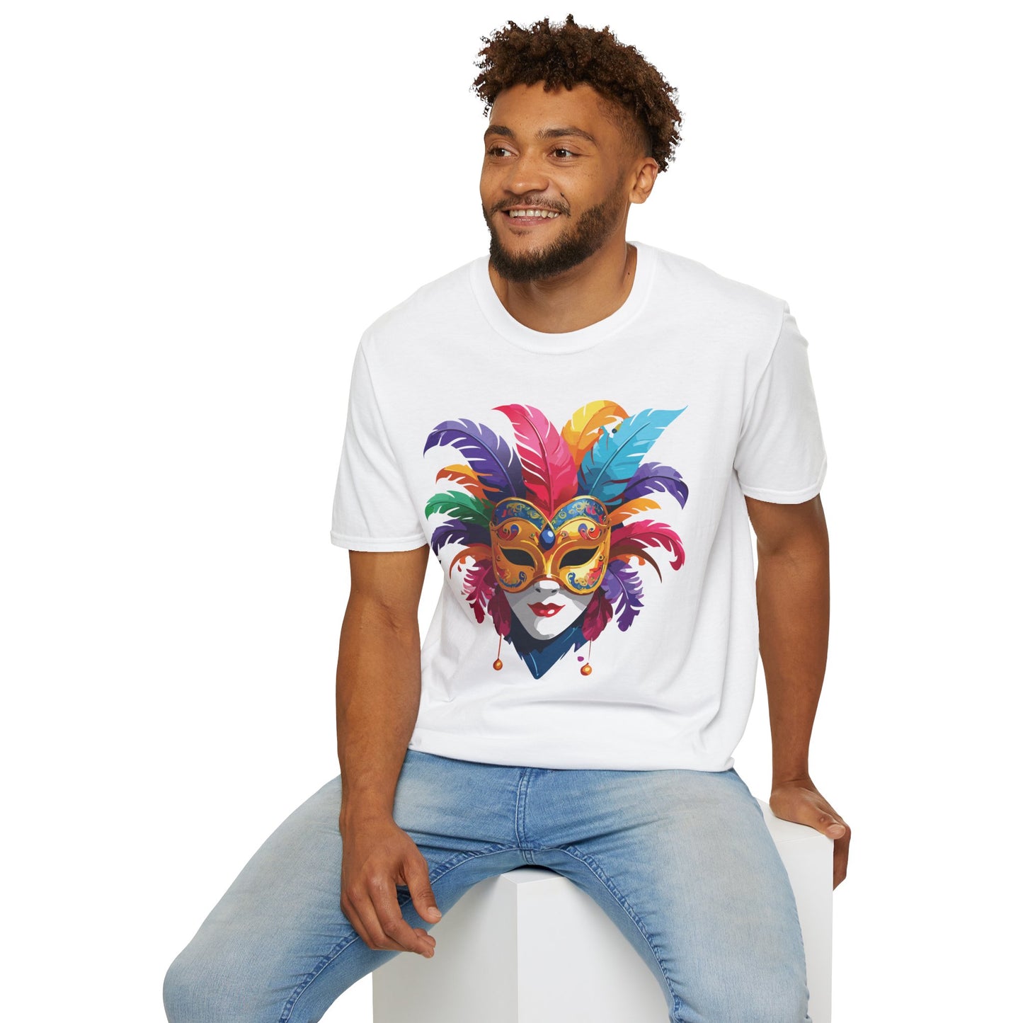 Mask Tee Shirt, Mask Shirt, Shirt with Mask, Masquerade Tees