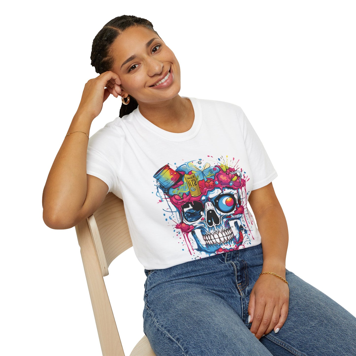 Skull Tee Shirt, Skeleton Shirt, Shirt with Skull, Shirt with Skeleton