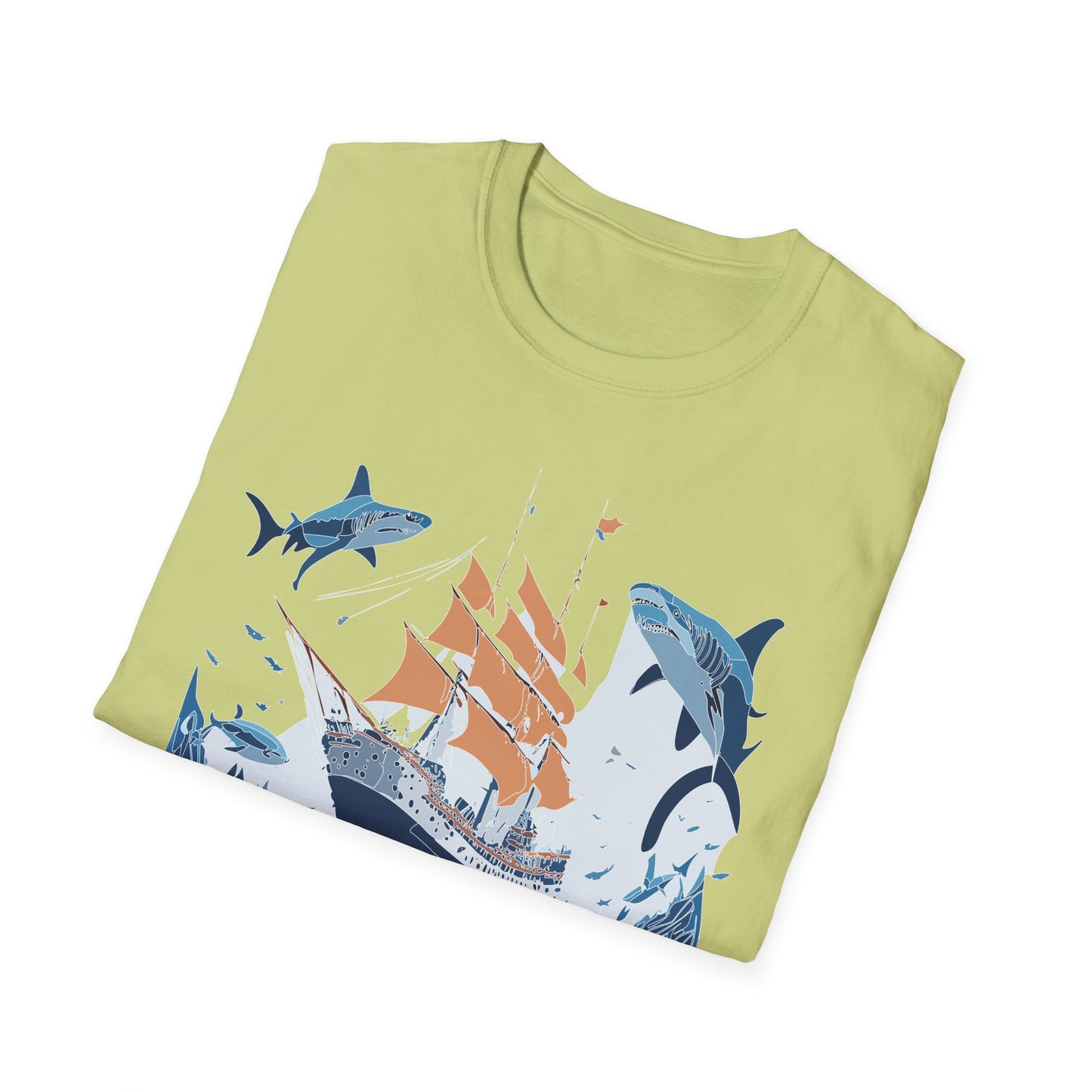 Ocean Tee Shirt, Ocean Shirt, Shirt with Ocean, U boat Tees, Shirt with U-Boat
