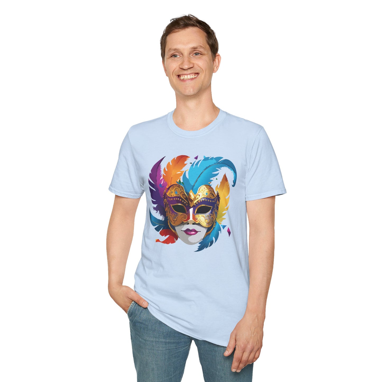 Mask Tee Shirt, Mask Shirt, Shirt with Mask, Masquerade Tees