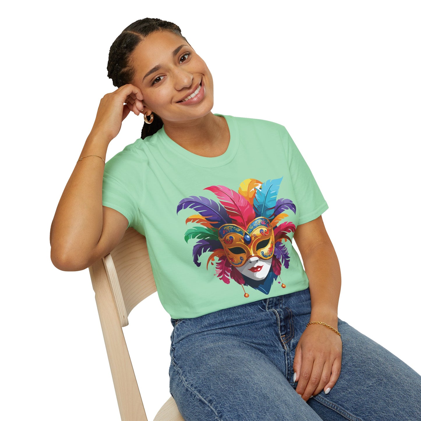 Mask Tee Shirt, Mask Shirt, Shirt with Mask, Masquerade Tees