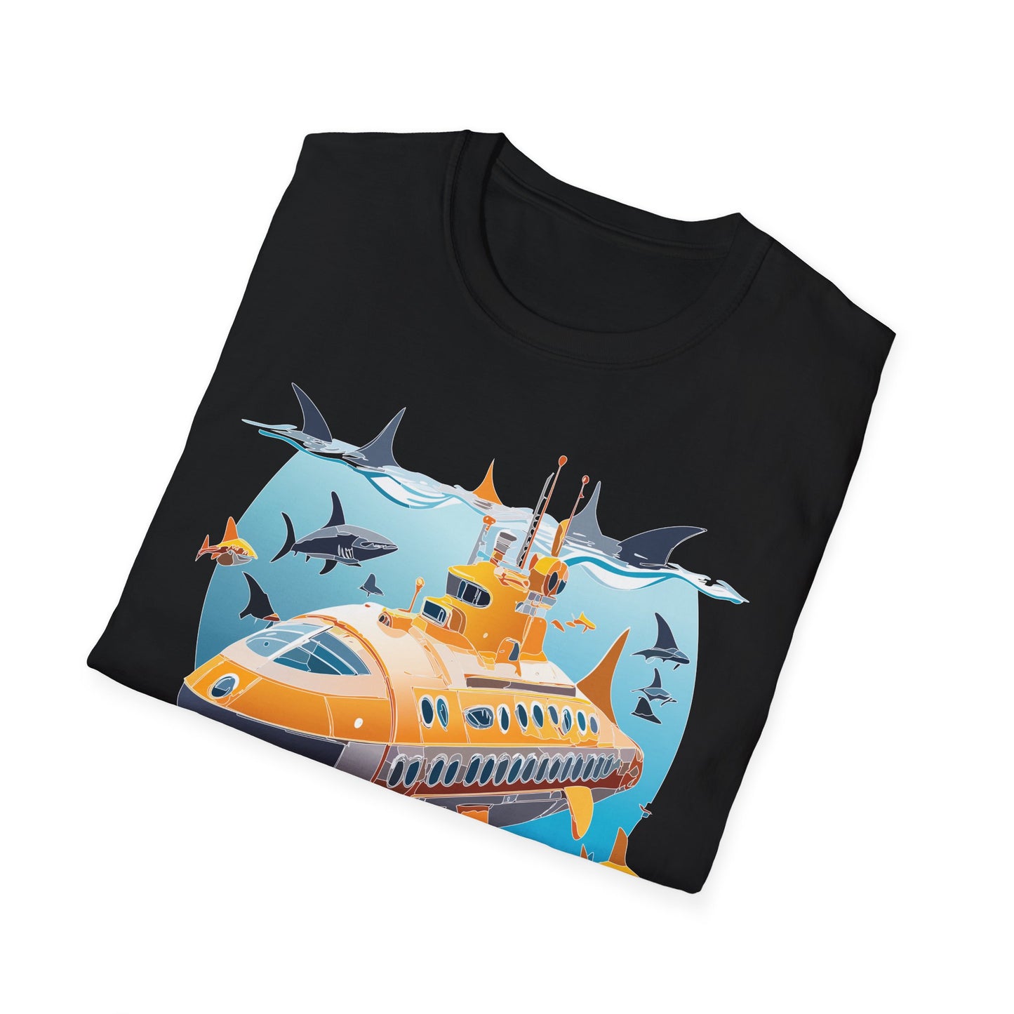 Ocean Tee Shirt, Ocean Shirt, Shirt with Ocean, U boat Tees, Shirt with U-Boat