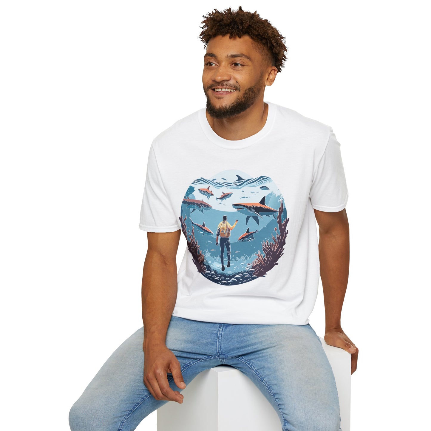 Ocean Tee Shirt, Ocean Shirt, Shirt with Ocean, U boat Tees, Shirt with U-Boat