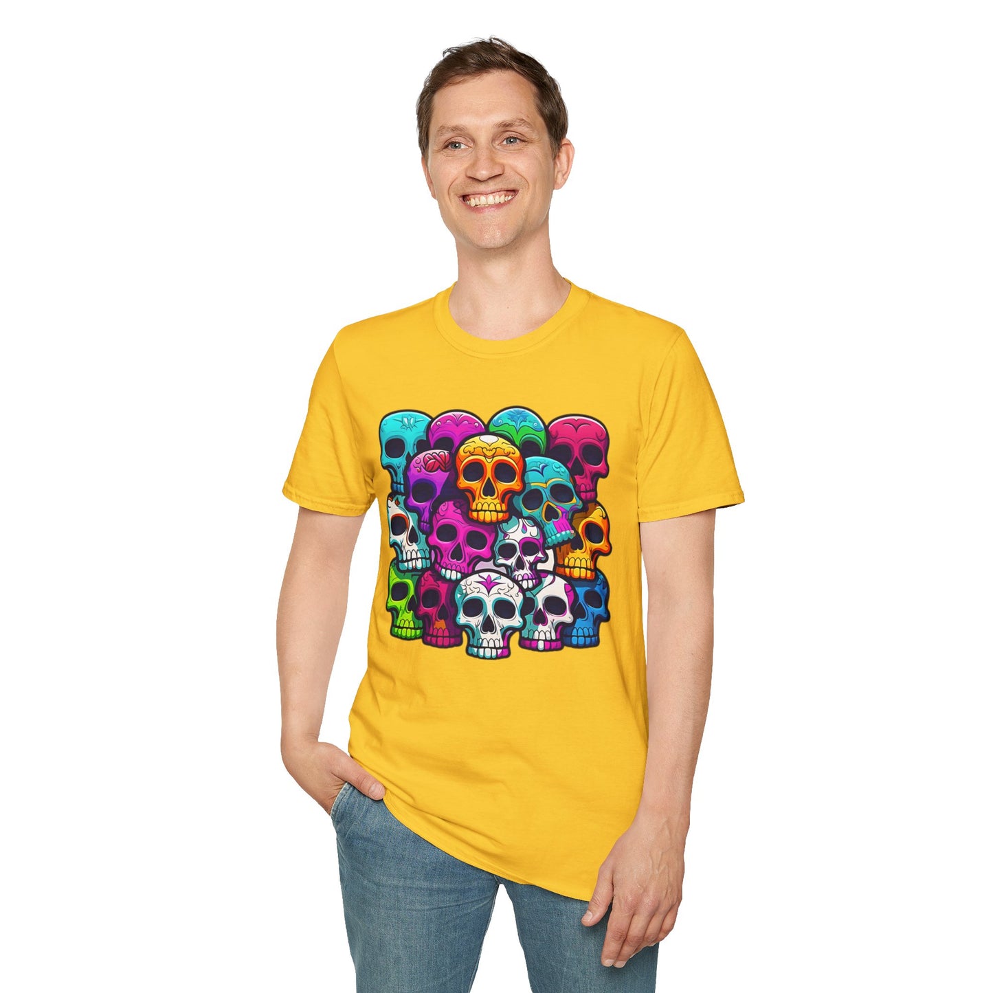 Skull Tee Shirt, Skeleton Shirt, Shirt with Skull, Shirt with Skeleton