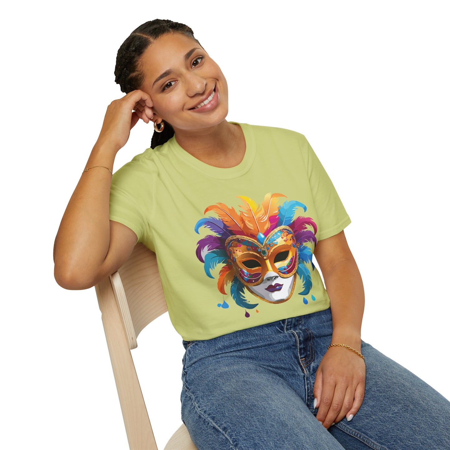 Mask Tee Shirt, Mask Shirt, Shirt with Mask, Masquerade Tees