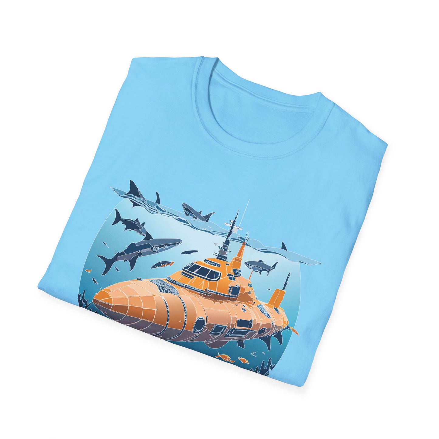 Ocean Tee Shirt, Ocean Shirt, Shirt with Ocean, U boat Tees, Shirt with U-Boat