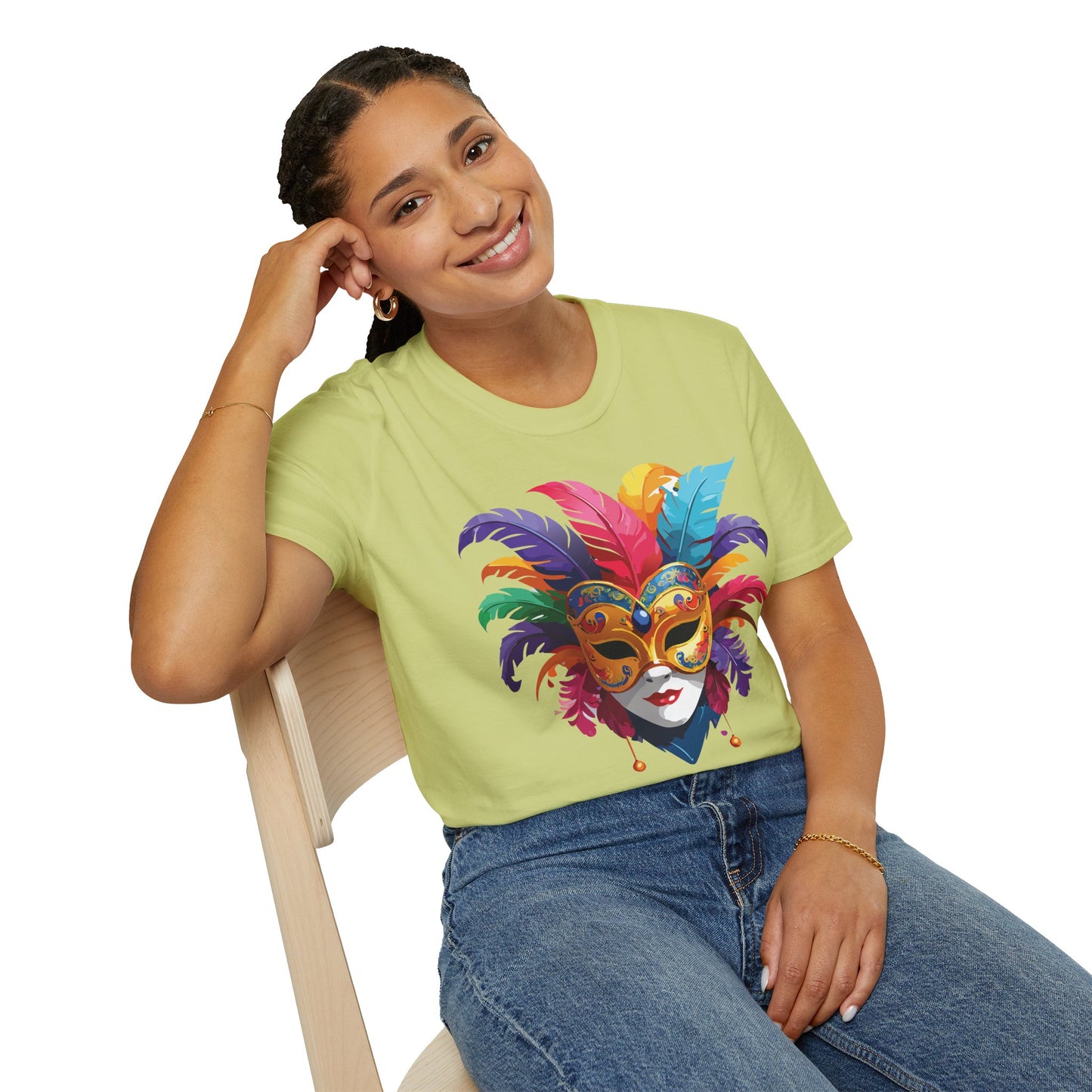 Mask Tee Shirt, Mask Shirt, Shirt with Mask, Masquerade Tees