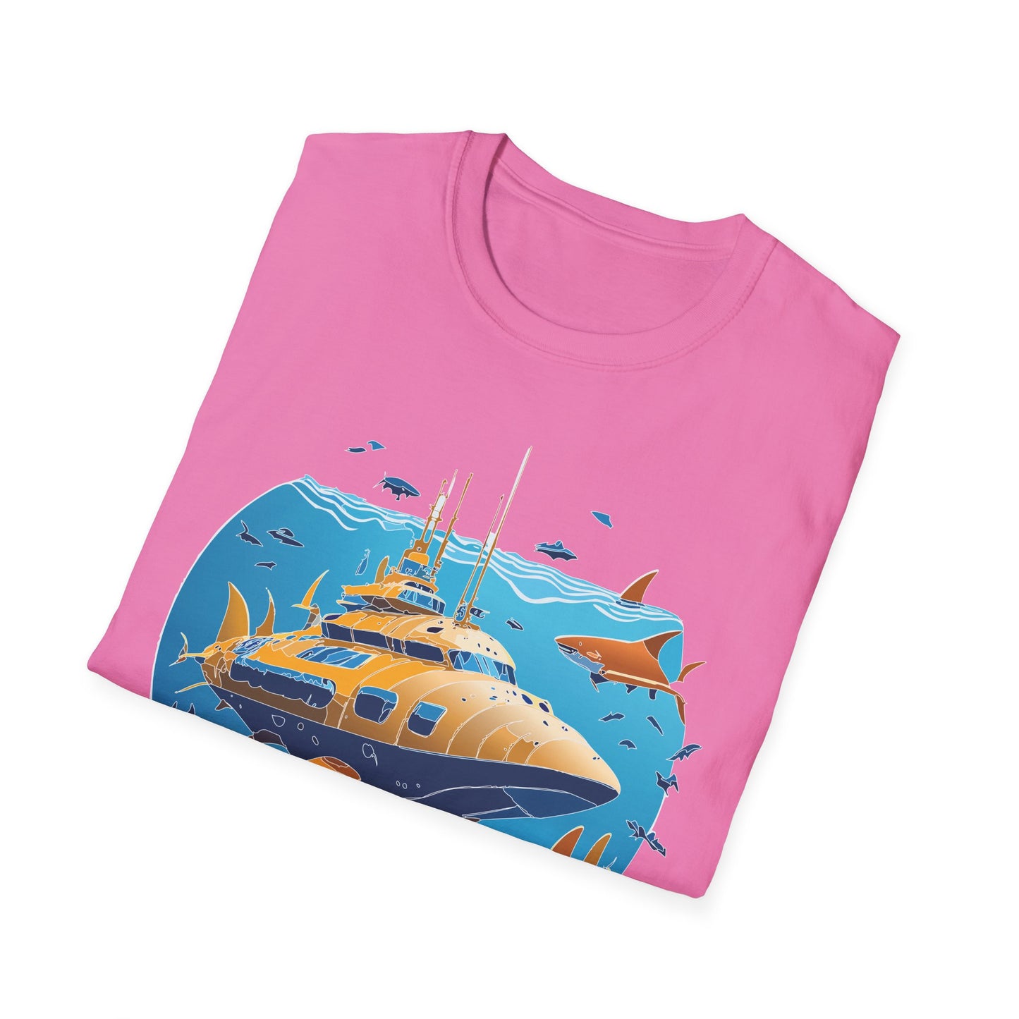 Ocean Tee Shirt, Ocean Shirt, Shirt with Ocean, U boat Tees, Shirt with U-Boat