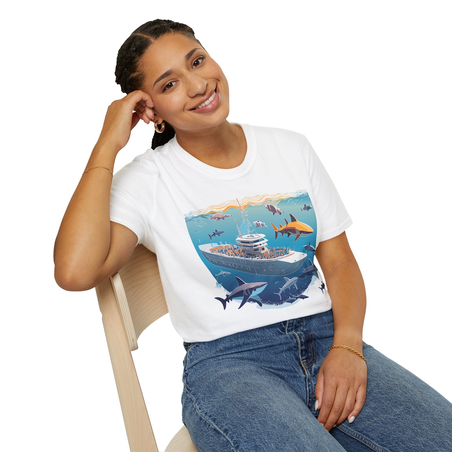 Ocean Tee Shirt, Ocean Shirt, Shirt with Ocean, U boat Tees, Shirt with U-Boat