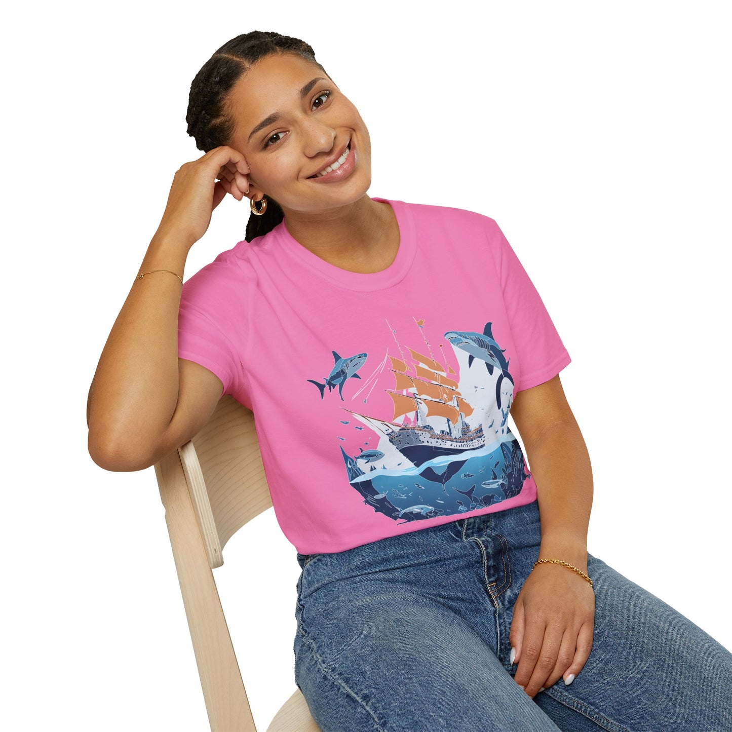 Ocean Tee Shirt, Ocean Shirt, Shirt with Ocean, U boat Tees, Shirt with U-Boat