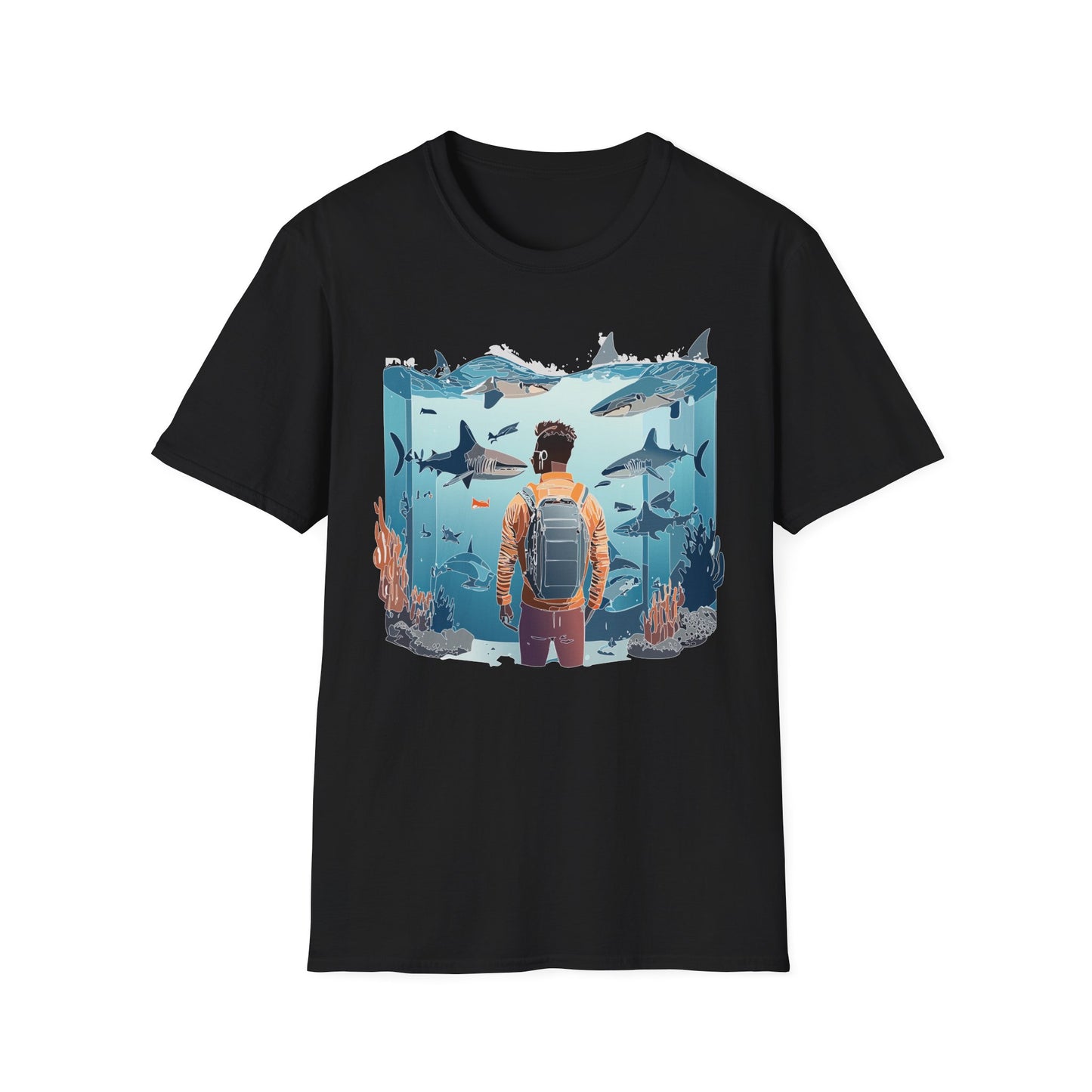Ocean Tee Shirt, Ocean Shirt, Shirt with Ocean, U boat Tees, Shirt with U-Boat