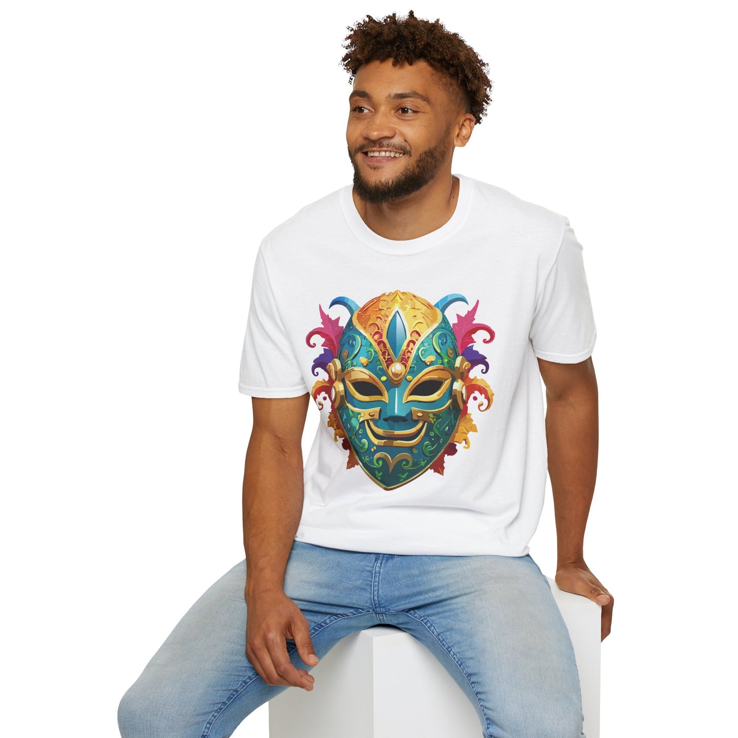 Mask Tee Shirt, Mask Shirt, Shirt with Mask, Masquerade Tees