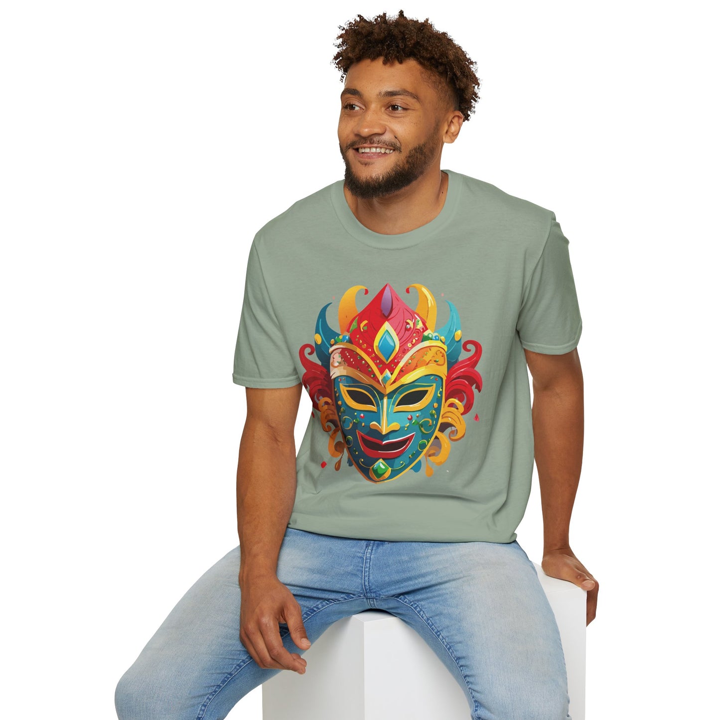 Mask Tee Shirt, Mask Shirt, Shirt with Mask, Masquerade Tees