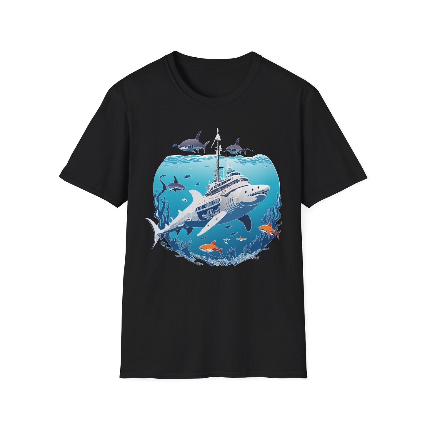 Ocean Tee Shirt, Ocean Shirt, Shirt with Ocean, U boat Tees, Shirt with U-Boat