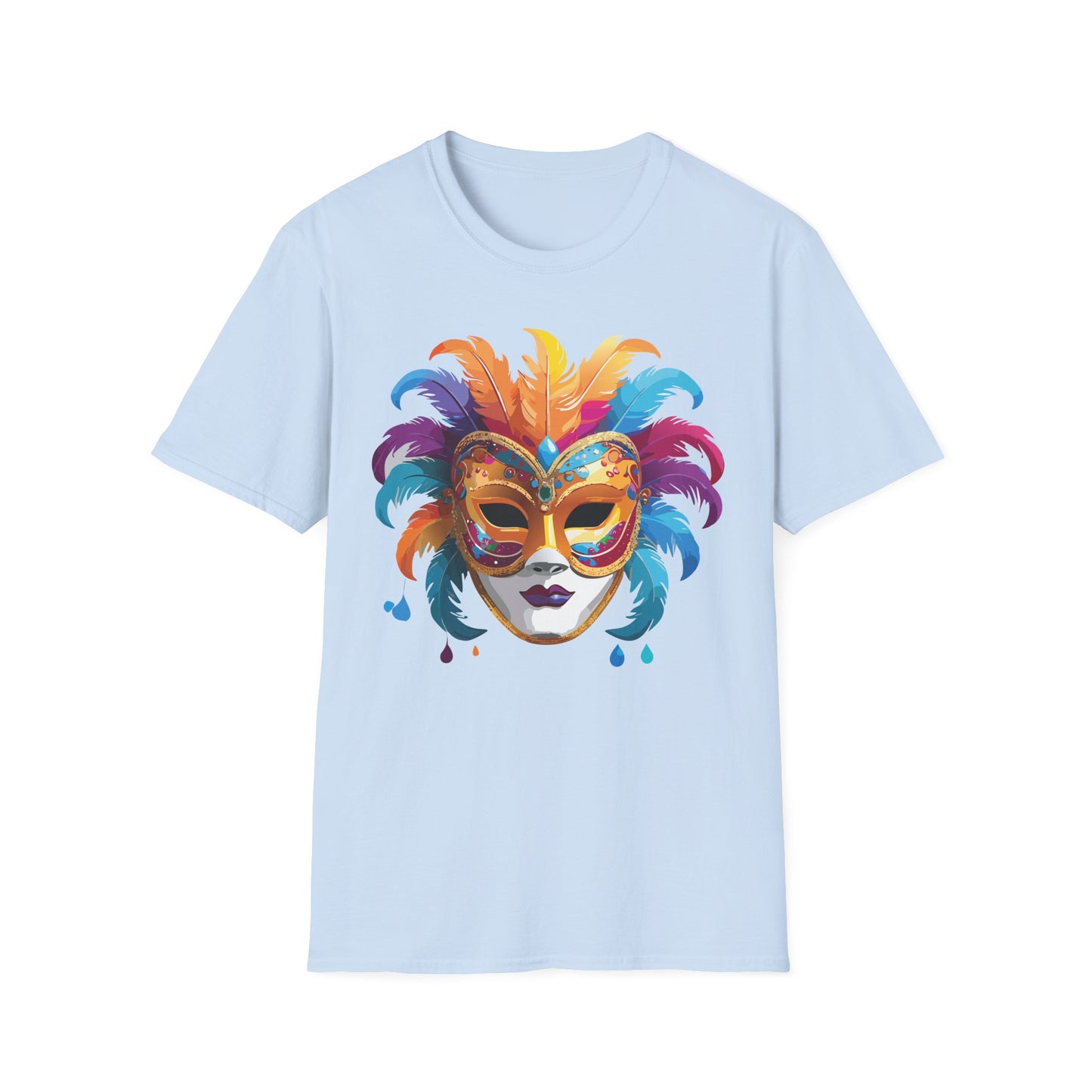 Mask Tee Shirt, Mask Shirt, Shirt with Mask, Masquerade Tees