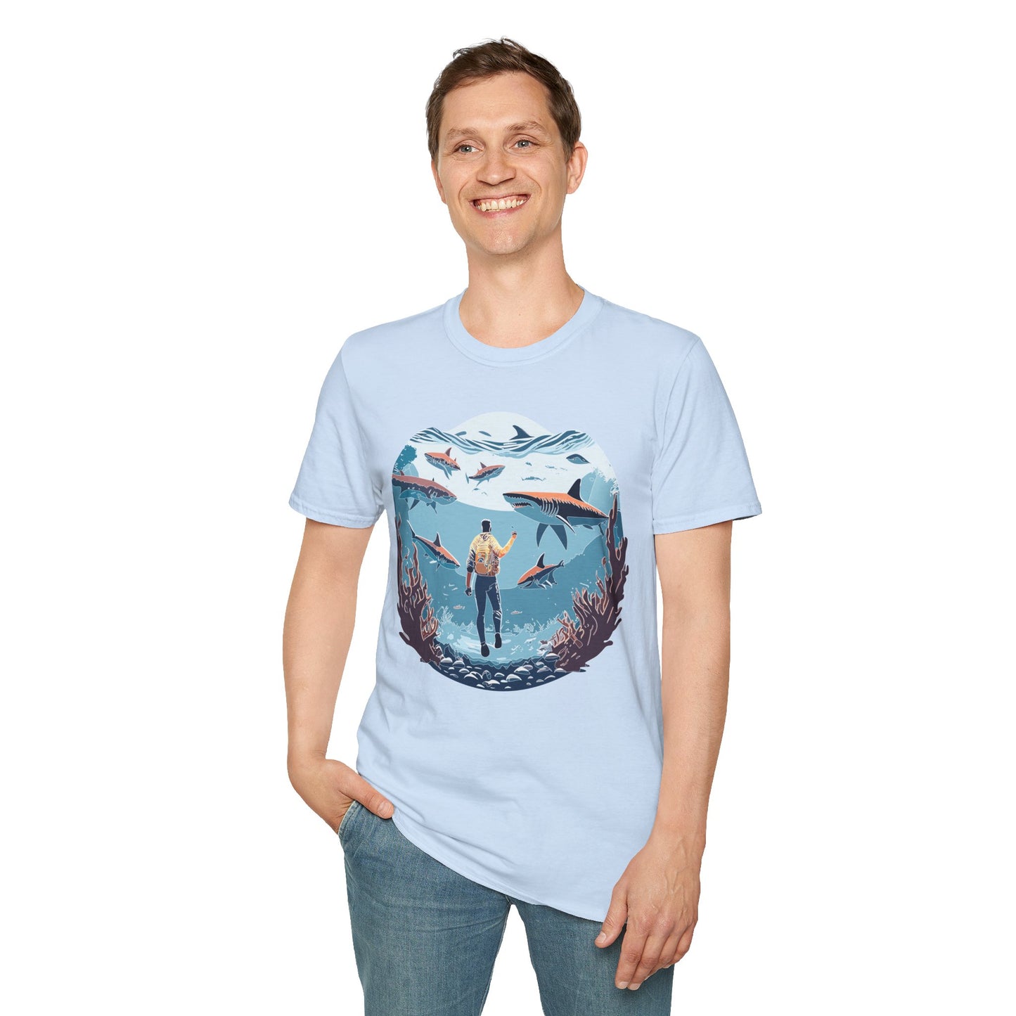 Ocean Tee Shirt, Ocean Shirt, Shirt with Ocean, U boat Tees, Shirt with U-Boat