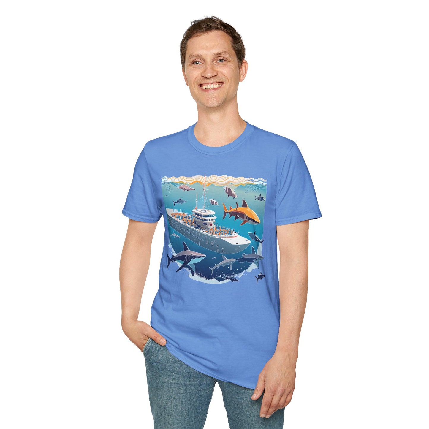 Ocean Tee Shirt, Ocean Shirt, Shirt with Ocean, U boat Tees, Shirt with U-Boat