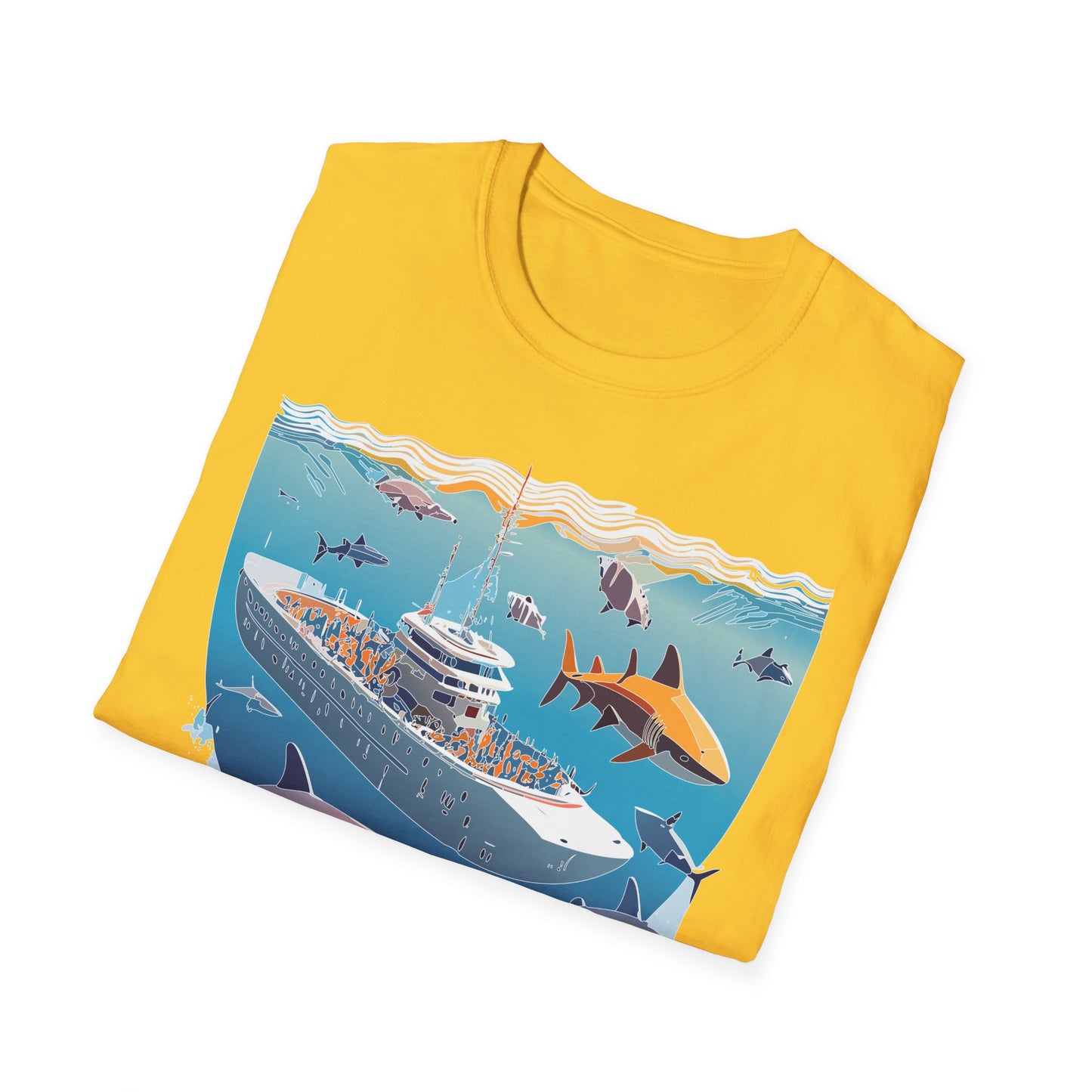 Ocean Tee Shirt, Ocean Shirt, Shirt with Ocean, U boat Tees, Shirt with U-Boat
