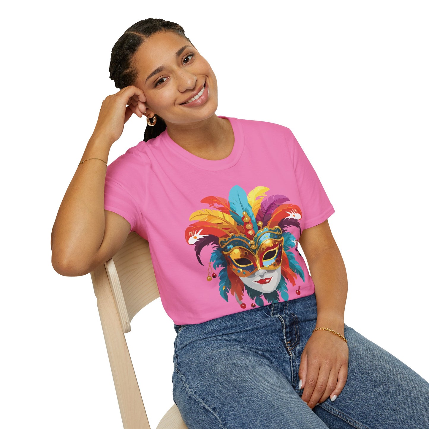 Mask Tee Shirt, Mask Shirt, Shirt with Mask, Masquerade Tees